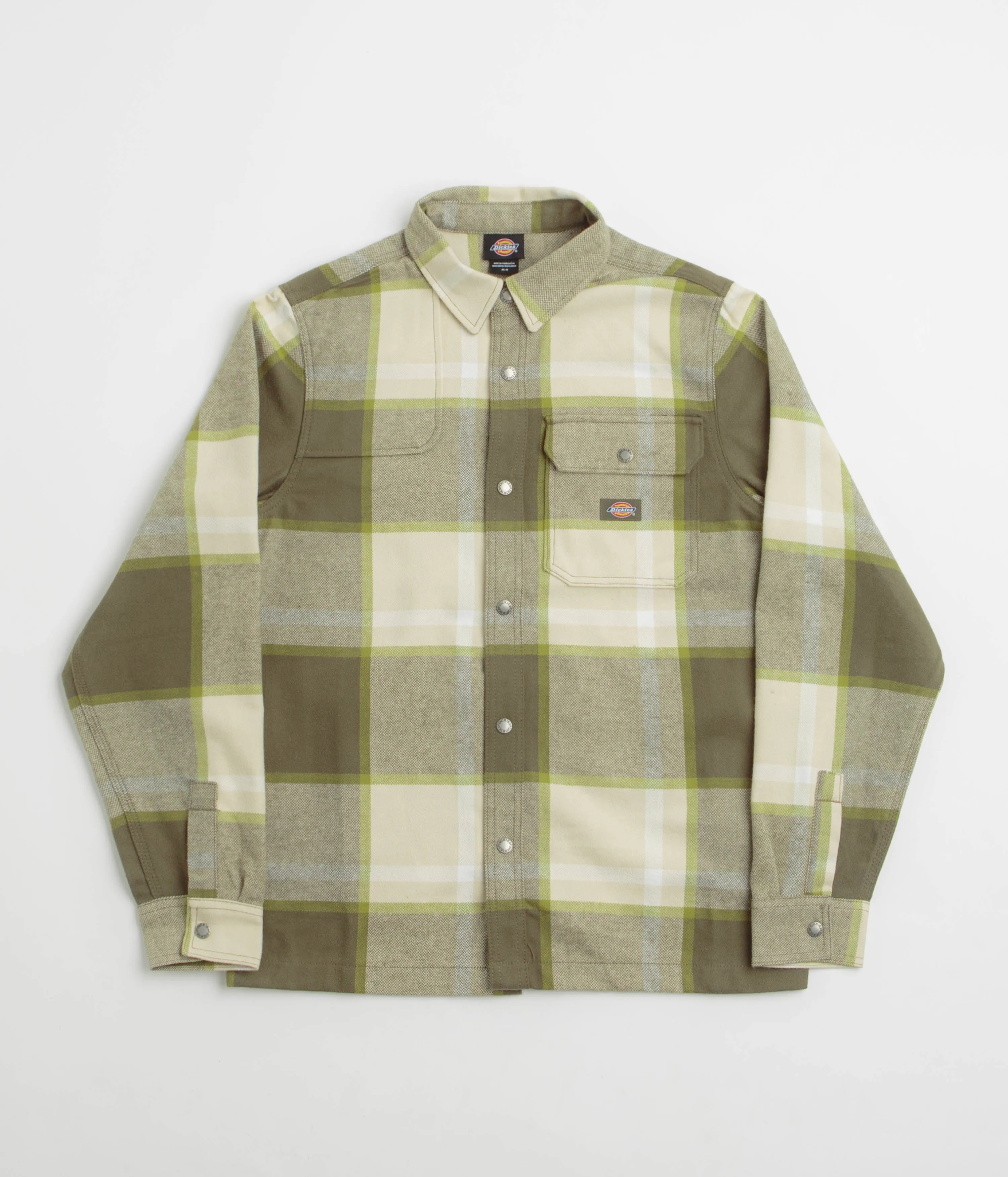 Checkered Style Unisex Design Dickies Nimmons Shirt - Wood Ash