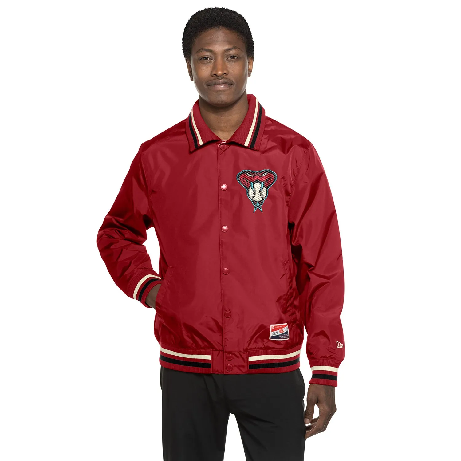 Stretchable Waistband LightweightDesign Diamondback Snap Front Jacket - Mens