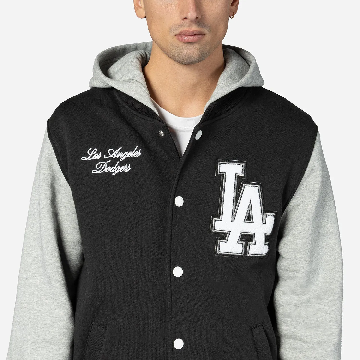 Bold Core Village Charm Dodgers Snap Front Fleece Jacket - Mens