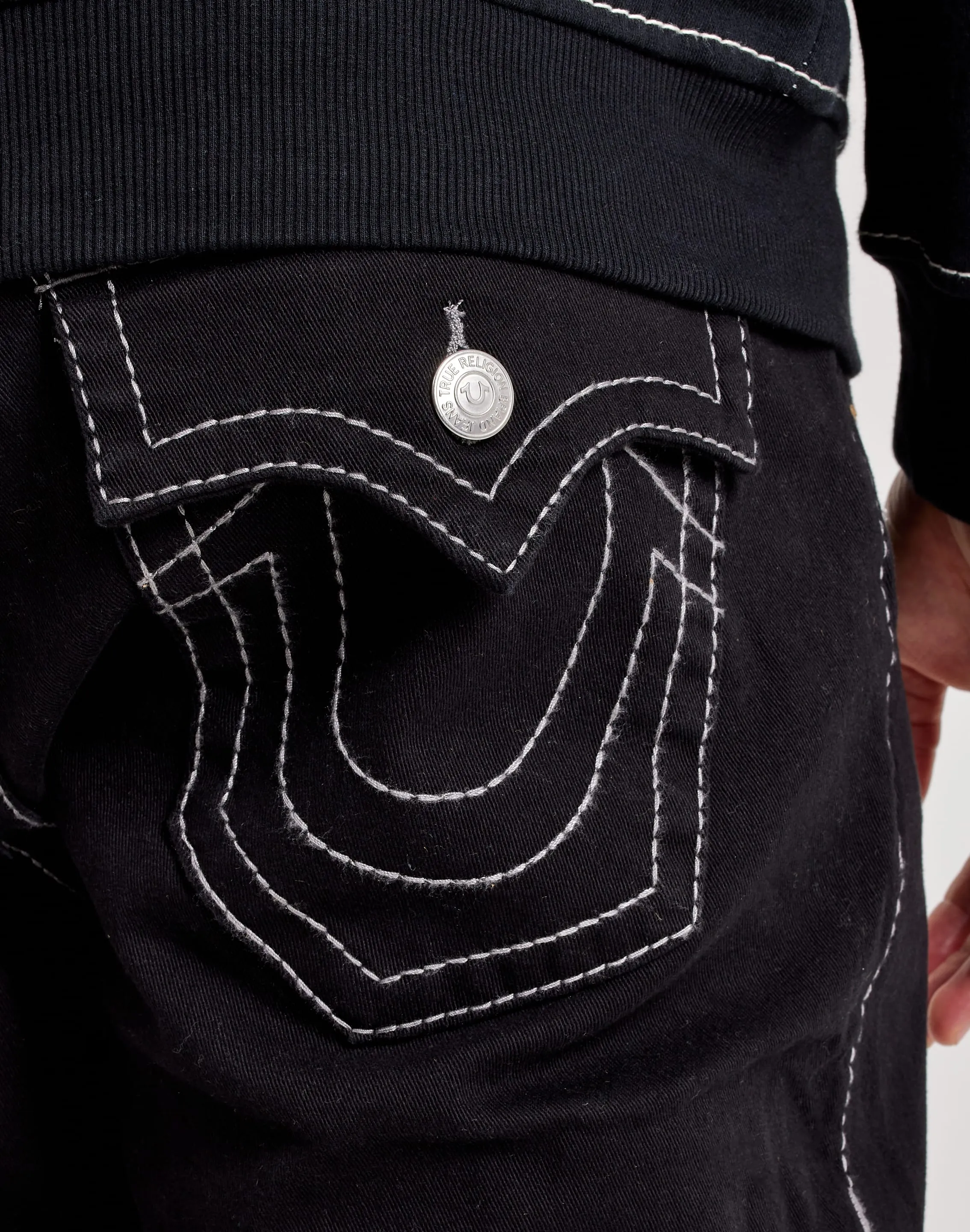 True Religion Ricky Big T Stitch Straight Jeans NonSlipTrim