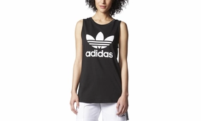 Fairy Mood Loose Trefoil Tank Top "Black / White"