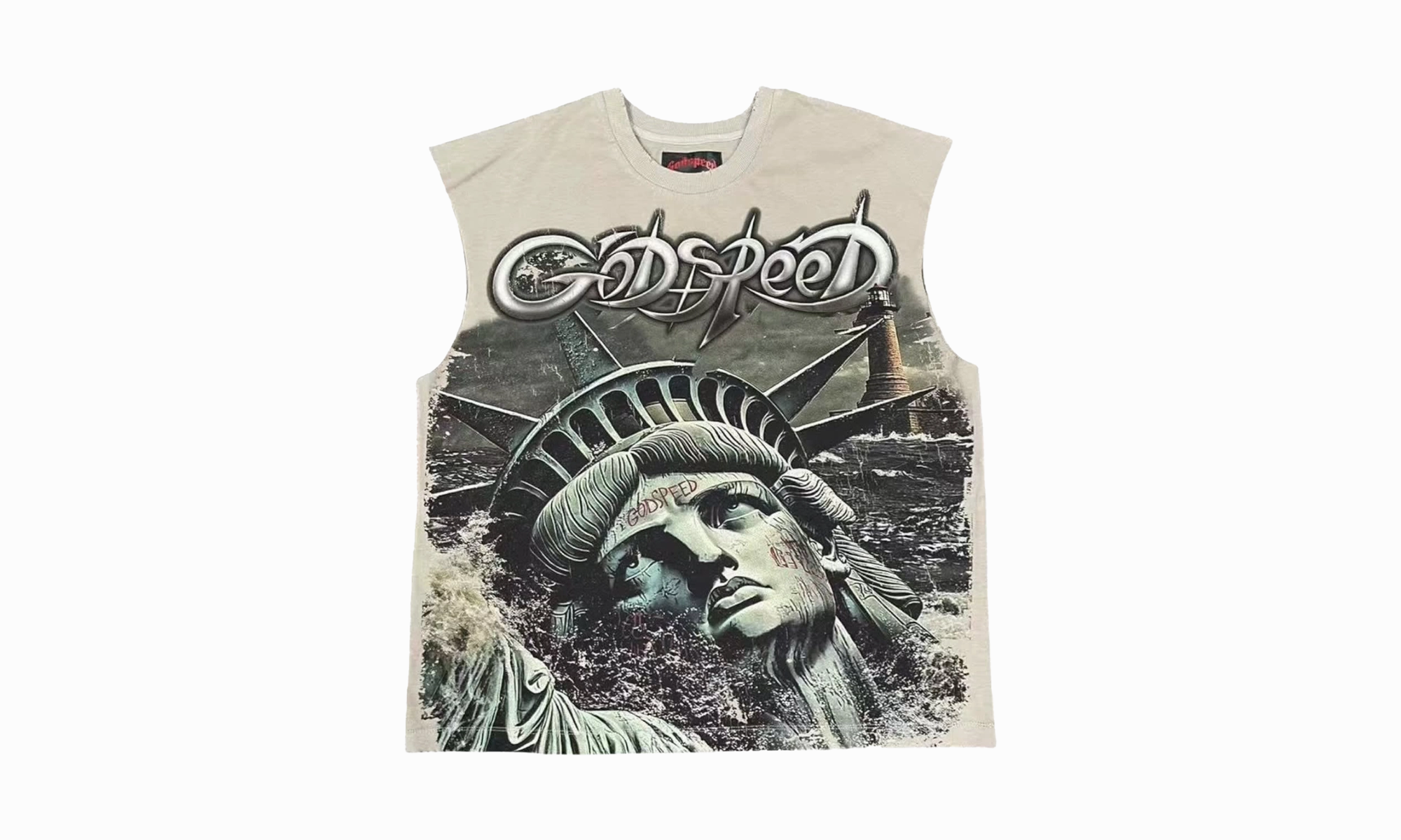 Sunken Liberty 2 Sleeveless Tee "Slate Grey" Sheer Glow