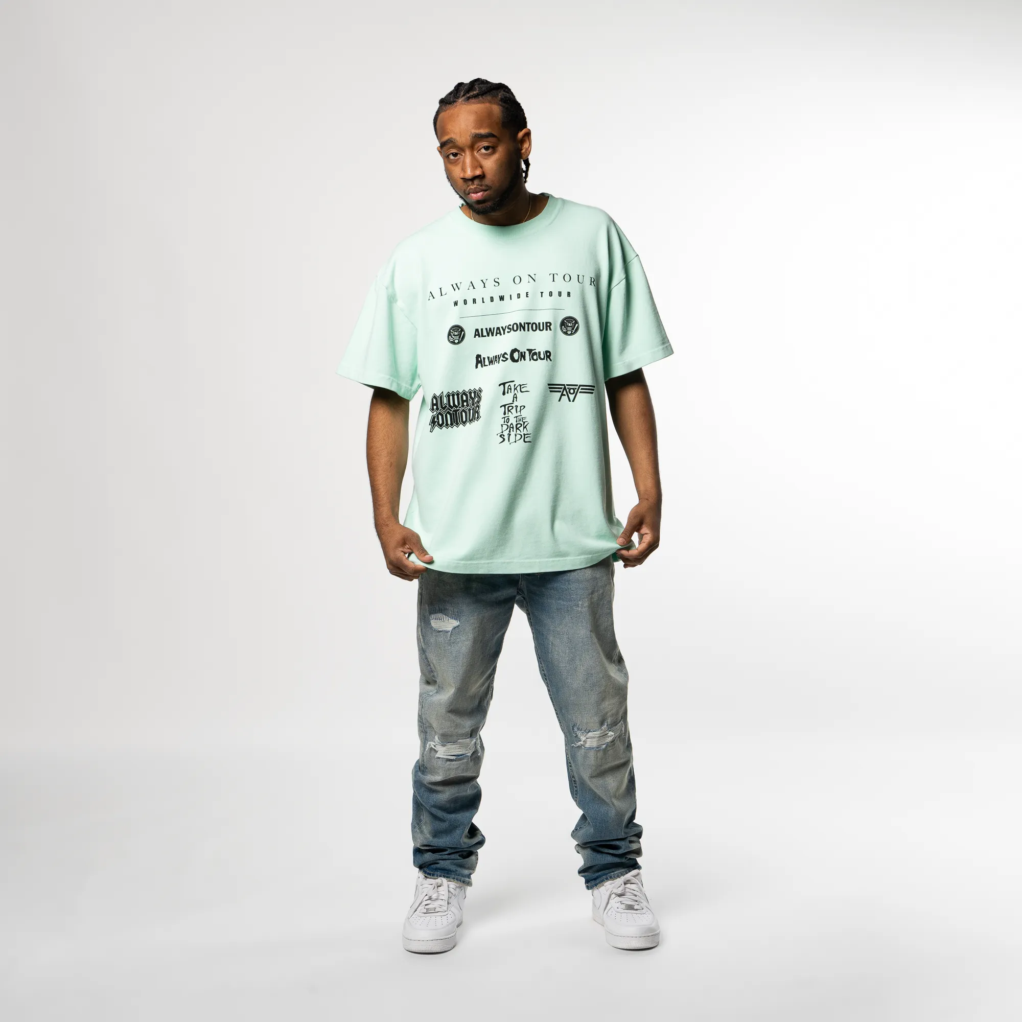 Teens Always On Tour Band Drop Tee - Mint