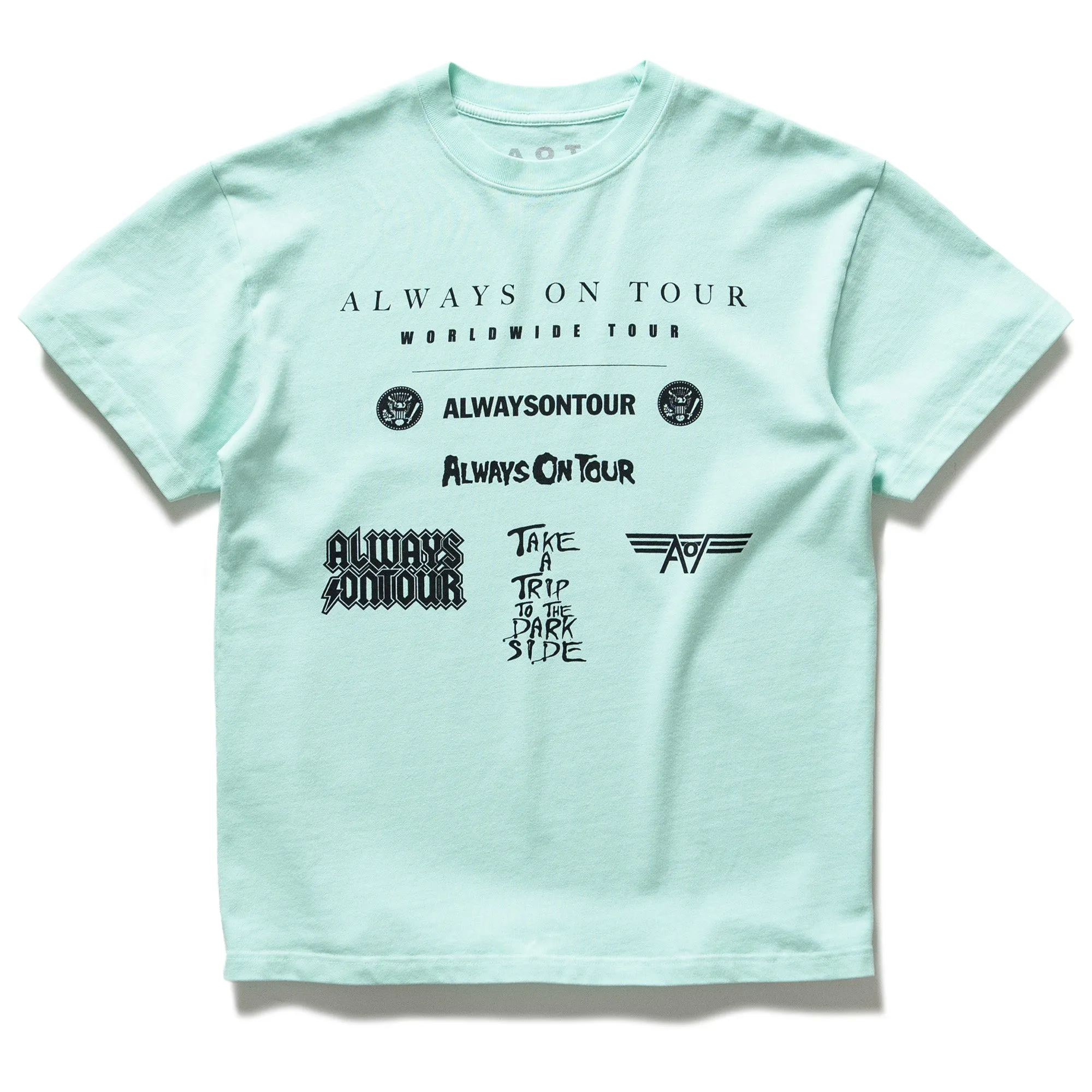 Always On Tour Band Drop Tee - Mint Fitness workout Formal Event