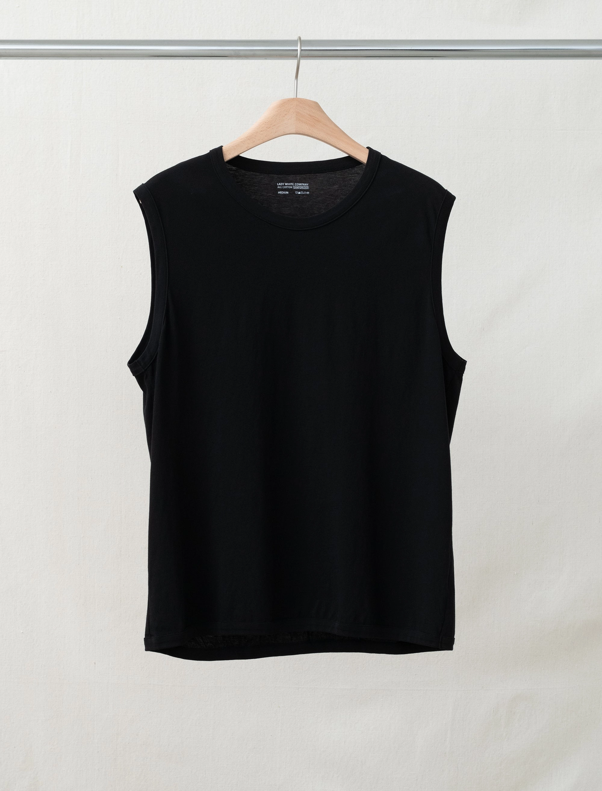 FlexibleCollarStructure Casual Jacket Sleeveless T-Shirt (Black)