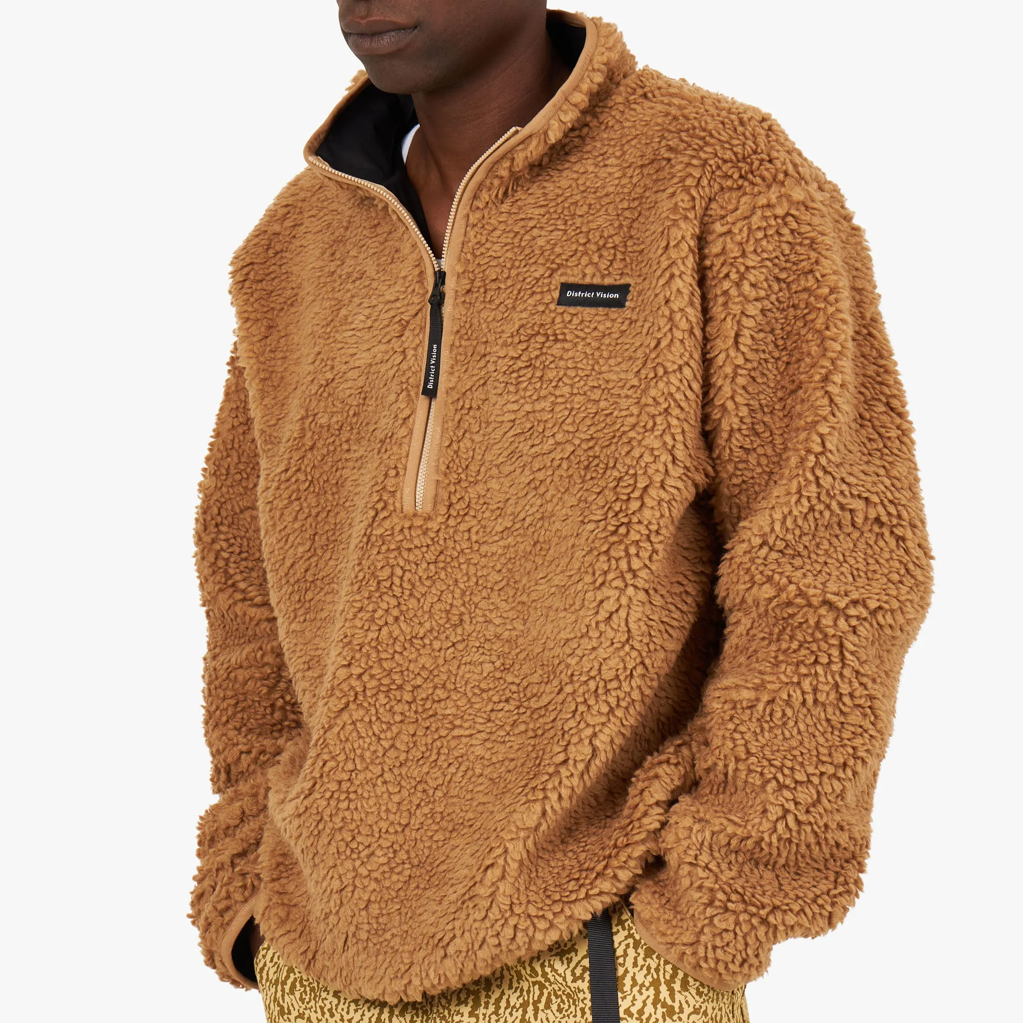 Easy to store District Vision Half-Zip High-Pile Merino Fleece / Sand