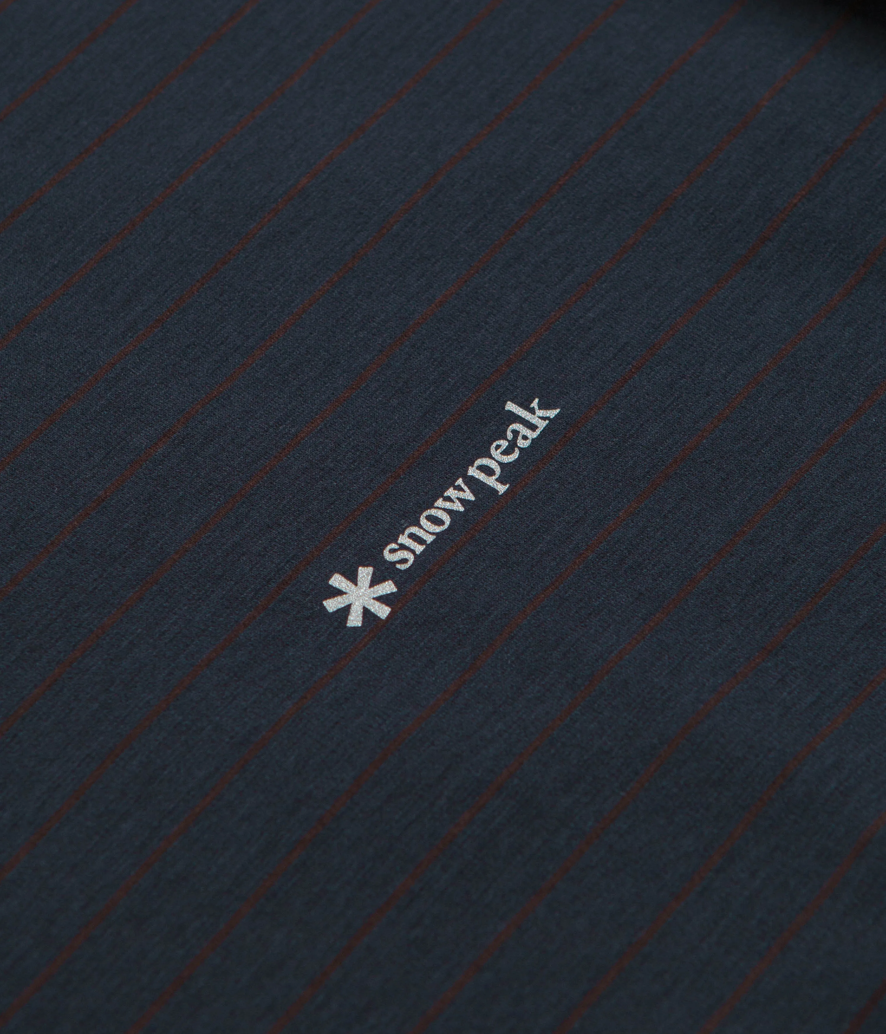 arcade event Snow Peak Organic Cotton Mercerized Long Sleeve T-Shirt - Blue Border