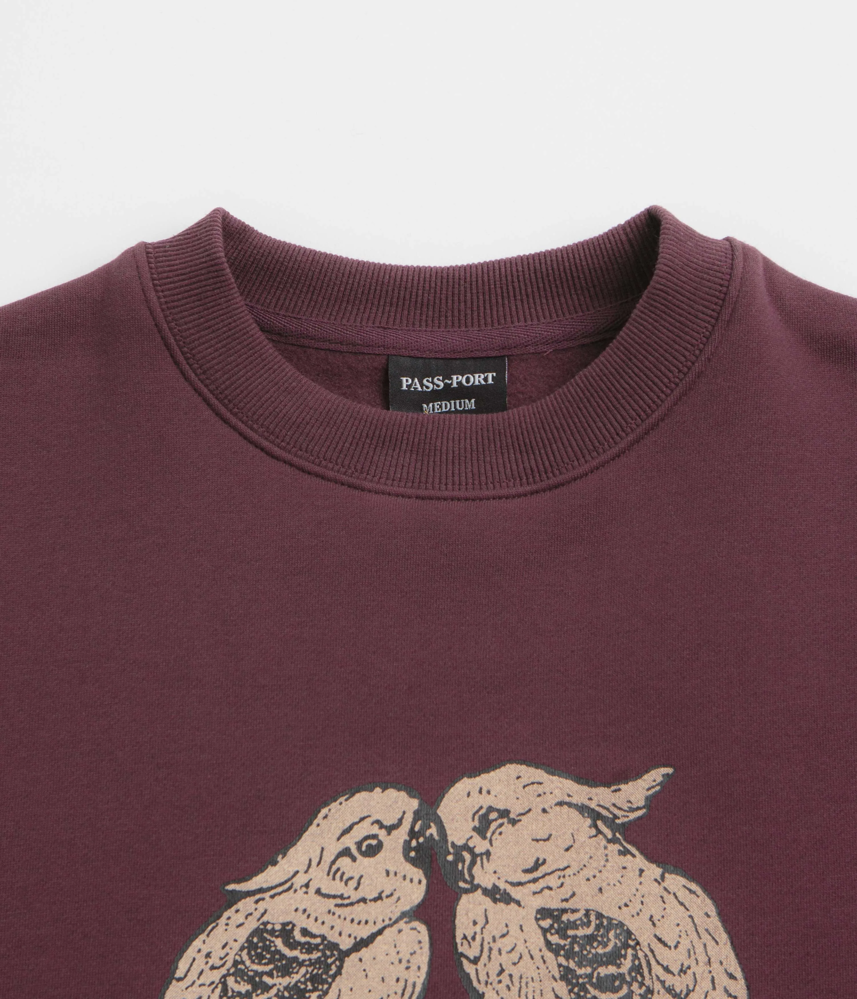Pass Port Nesting Crewneck Sweatshirt - Berry Patchwork Lightweight Comfort