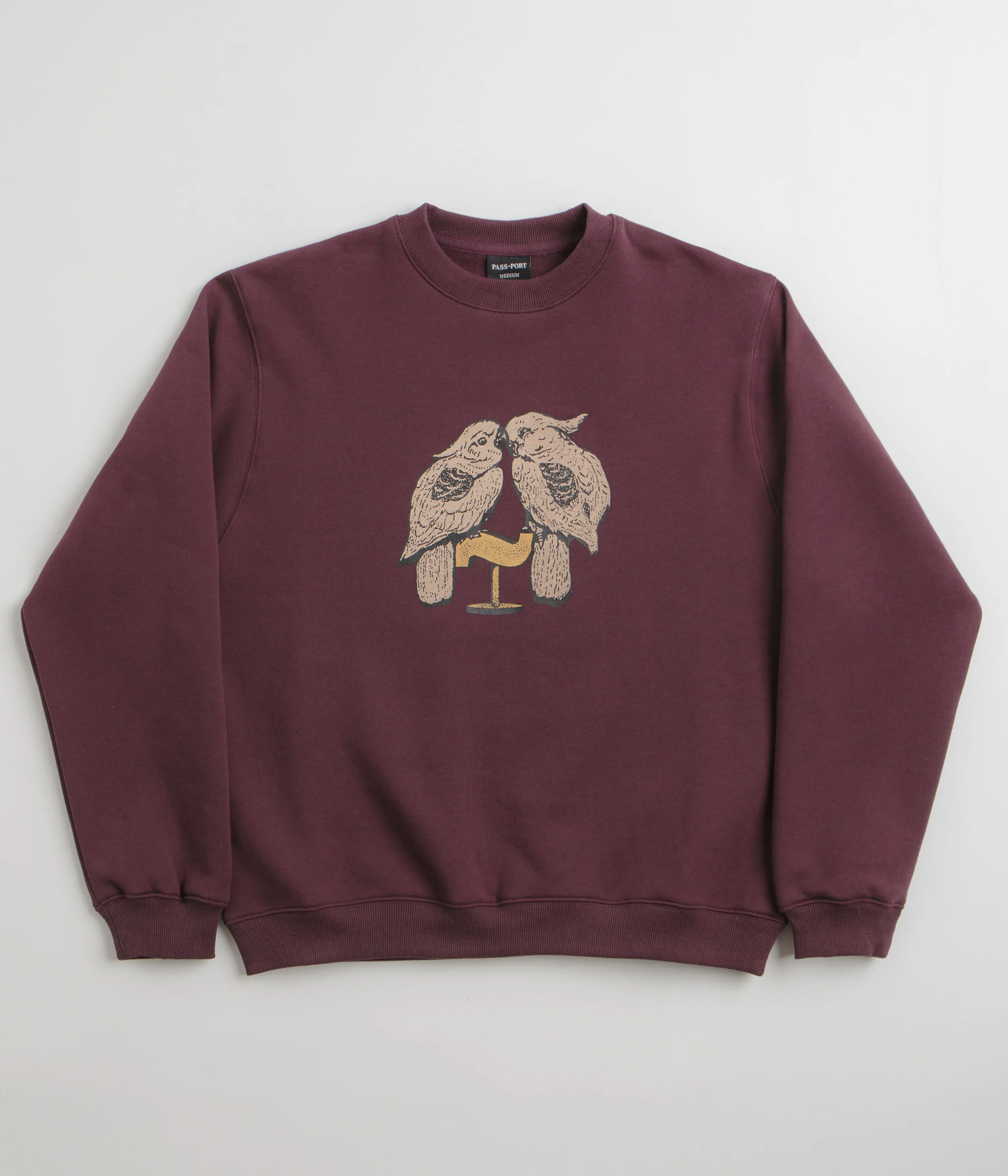 product eco friendly conscience Essential Fit Pass Port Nesting Crewneck Sweatshirt - Berry