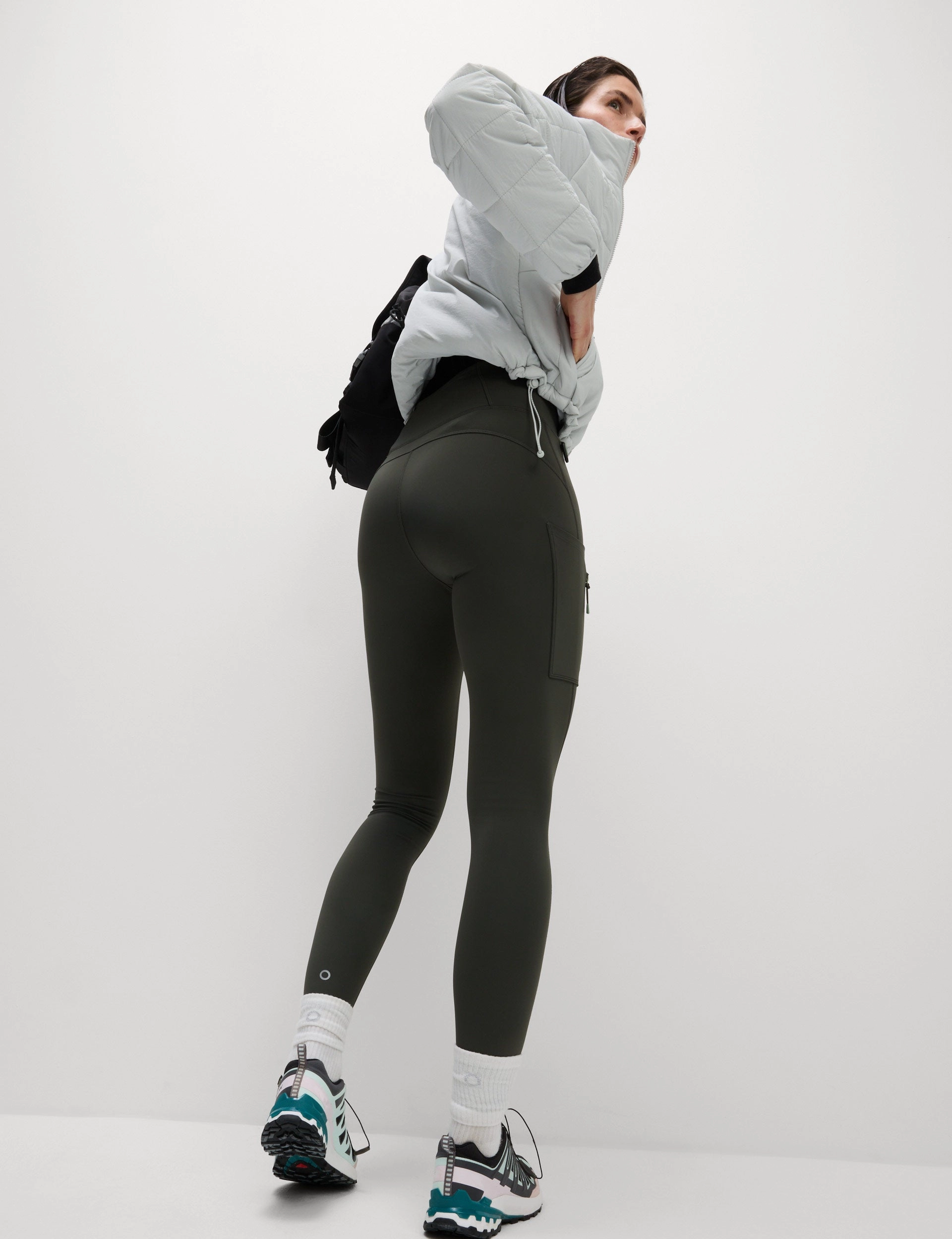 Go Discover Stormwear Walking Leggings - Dark Olive Natural Stretch High Waist Comfort Seeker