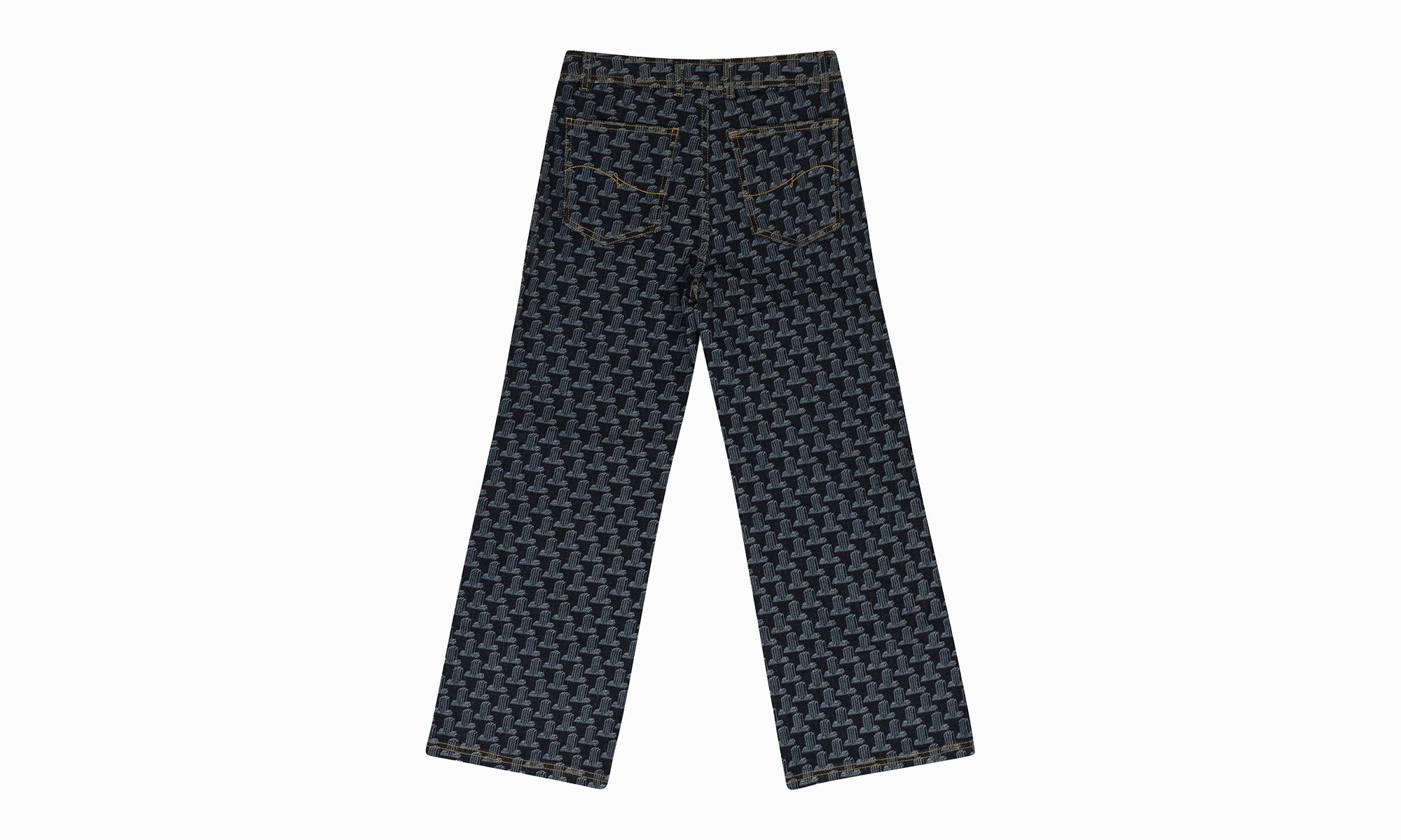 SLIM DENIM STRAIGHT-FIT JEANS "Bleu Marine" Casual Dressing Textured Yarn Blends