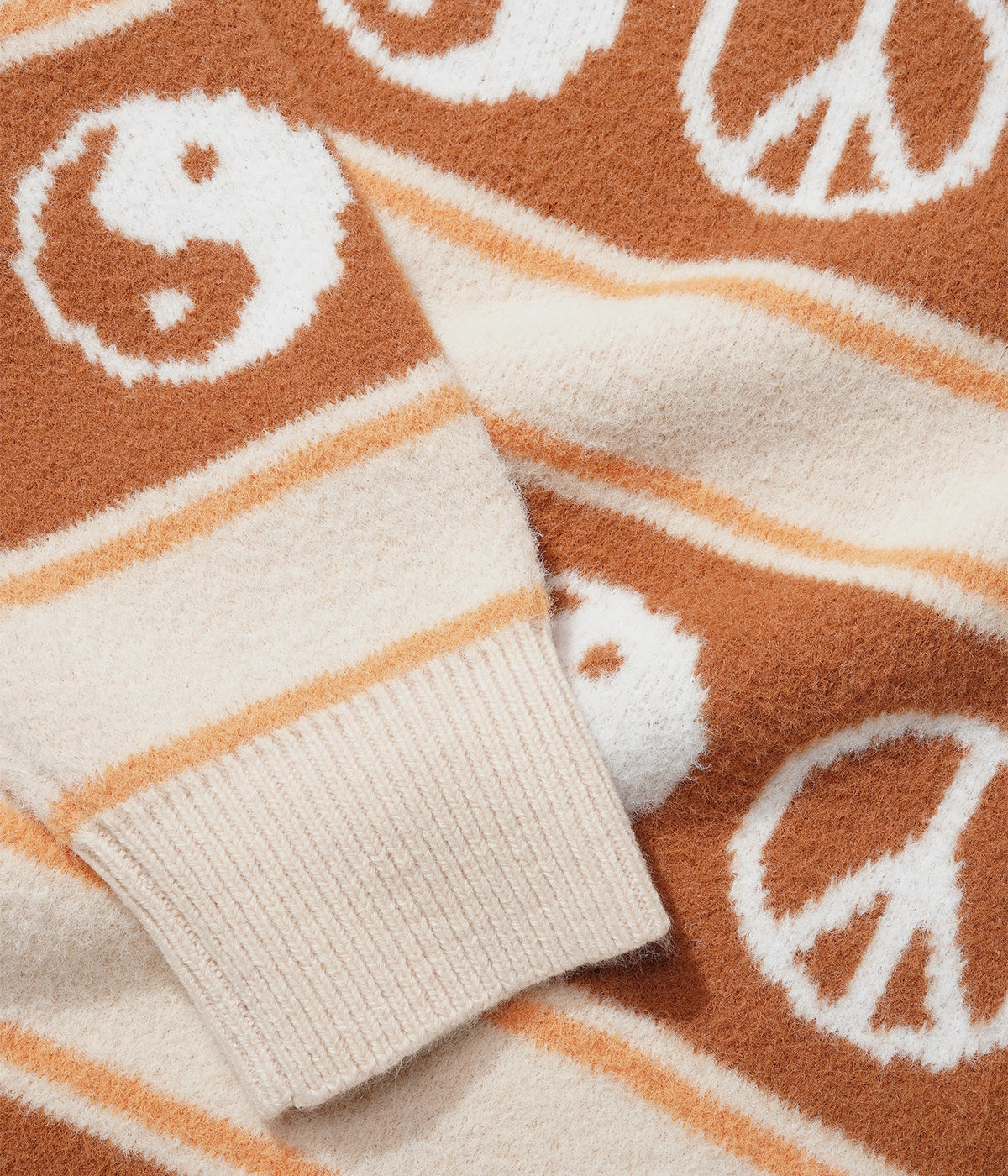 Lo-Fi Balance Mohair Knitted Sweater Wide Hem Detail
