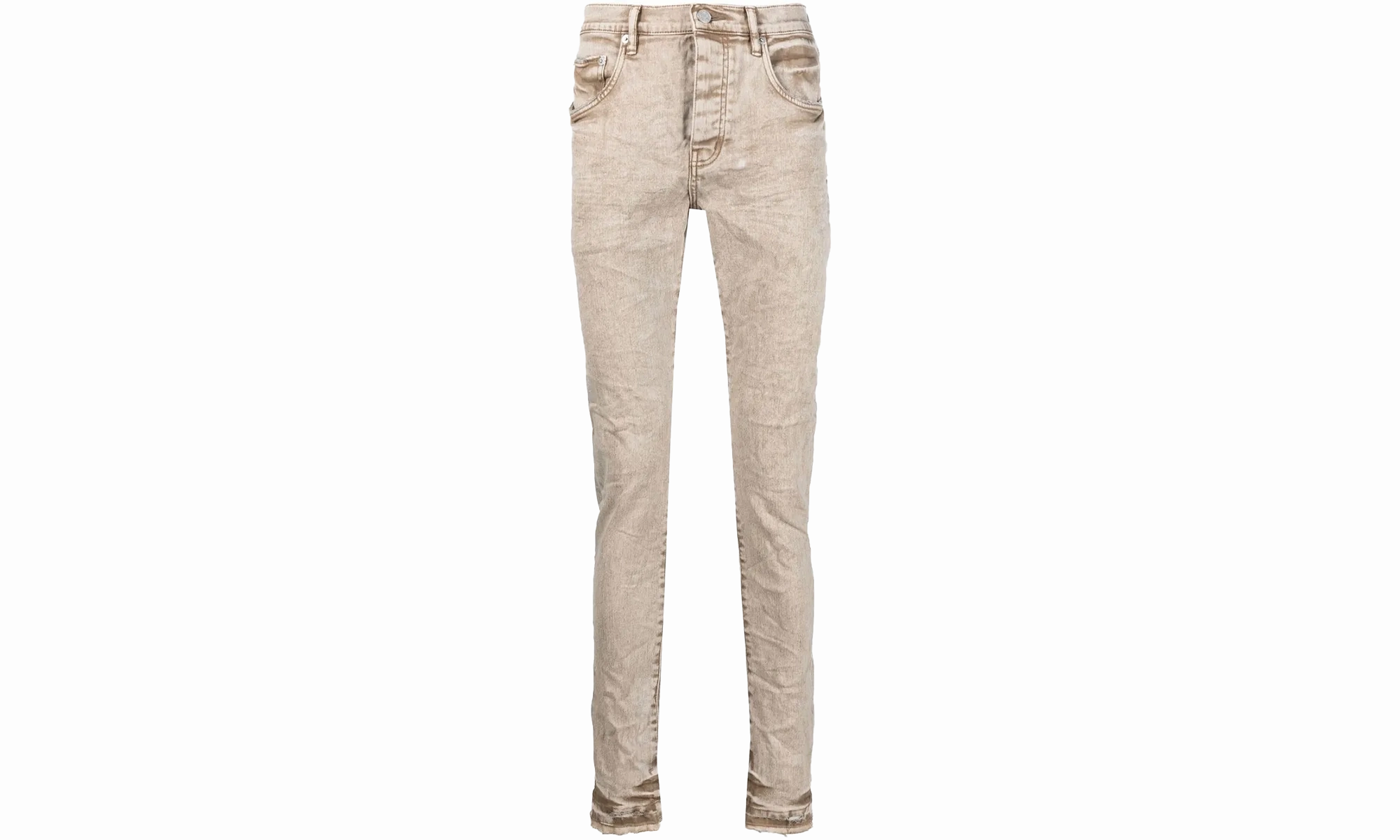 Slim Fit Low Rise With Slim Leg Jeans "Beige Snow" Weekend Warrior Luxury Athlete Fit Casual Comfort