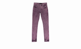 Slim Fit Low Rise With Slim Leg Jeans "Light Purple" Street Inspired Breathable Work Meeting Relaxed Style