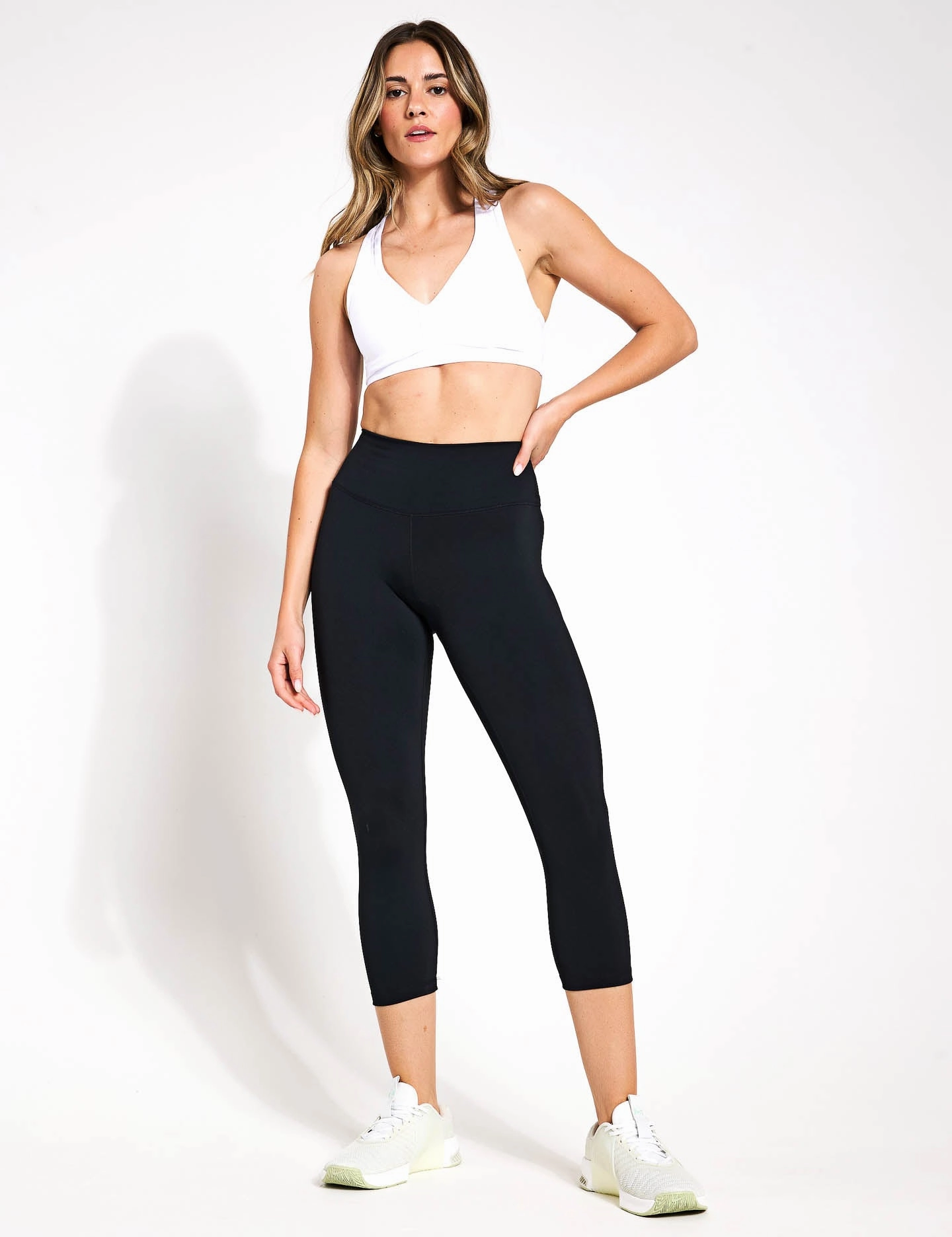 Odor Resistant Fabric One High Waisted Crop Leggings - Black