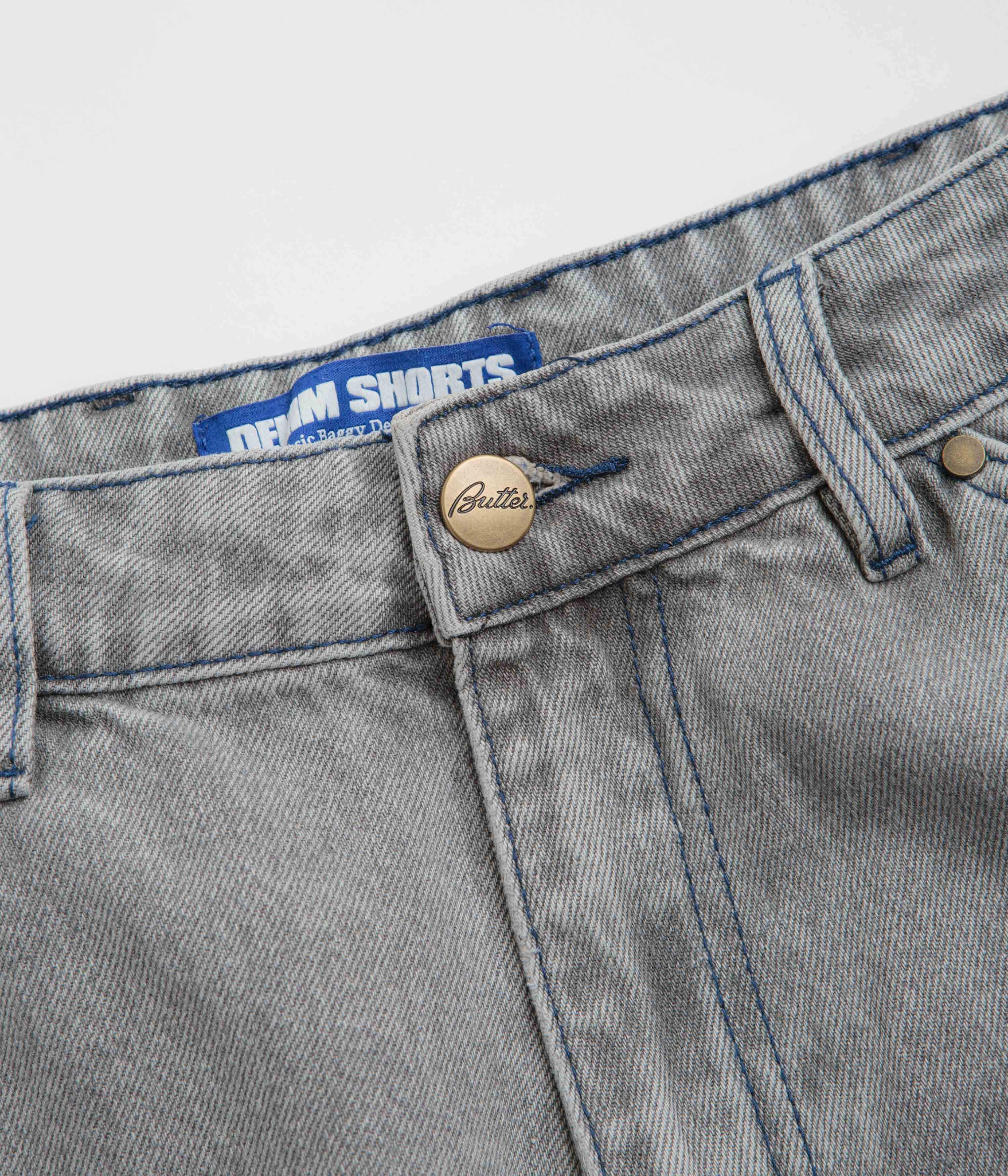QuickAccessPockets Anti Friction Seams Butter Goods Encounter Denim Shorts - Washed Soft Grey