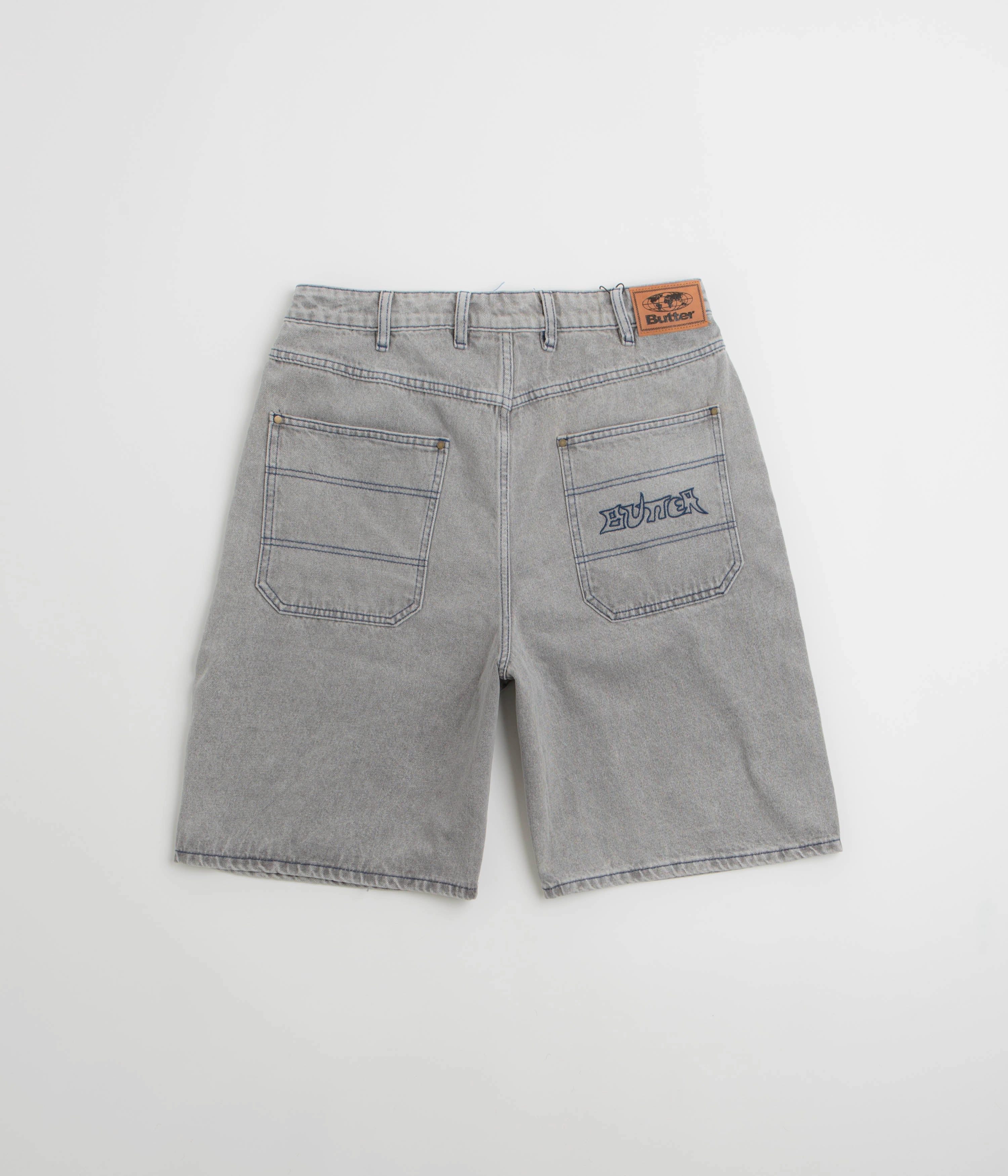 back-to-school Butter Goods Encounter Denim Shorts - Washed Soft Grey