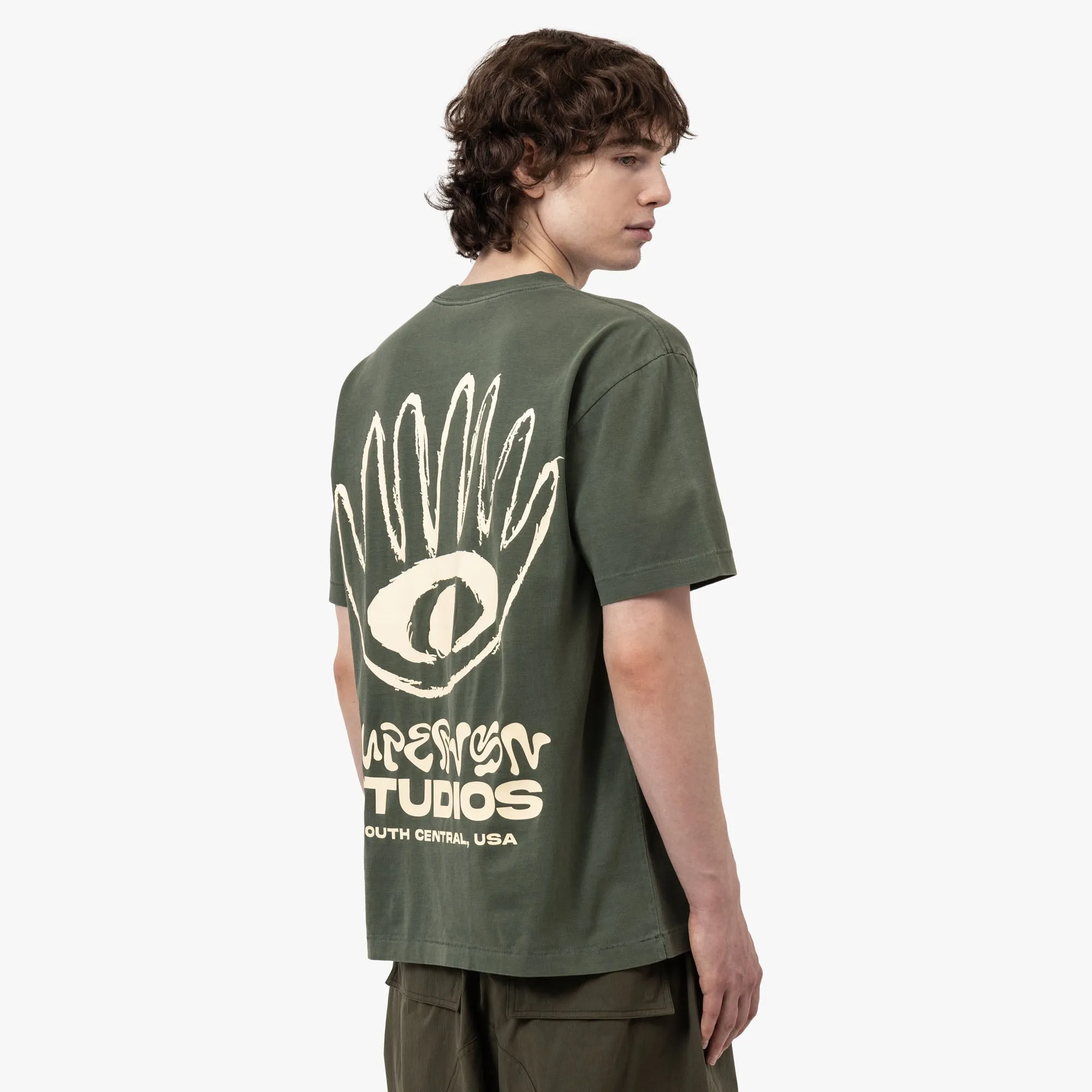 plane event Supervsn Palm T-Shirt / Moss