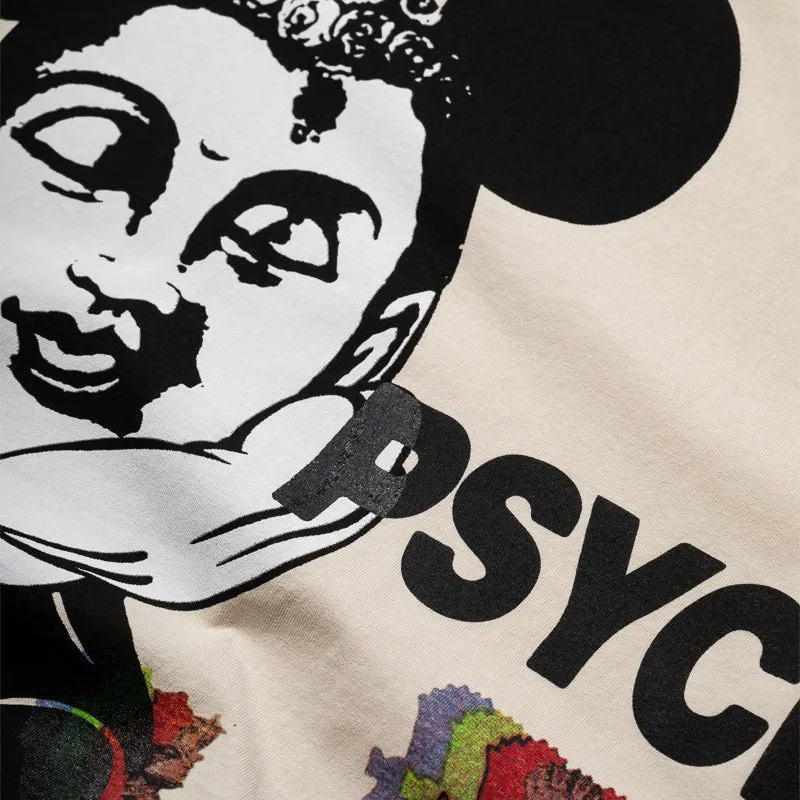 label CRTFD Allover Print Mash Up Tee - Natural