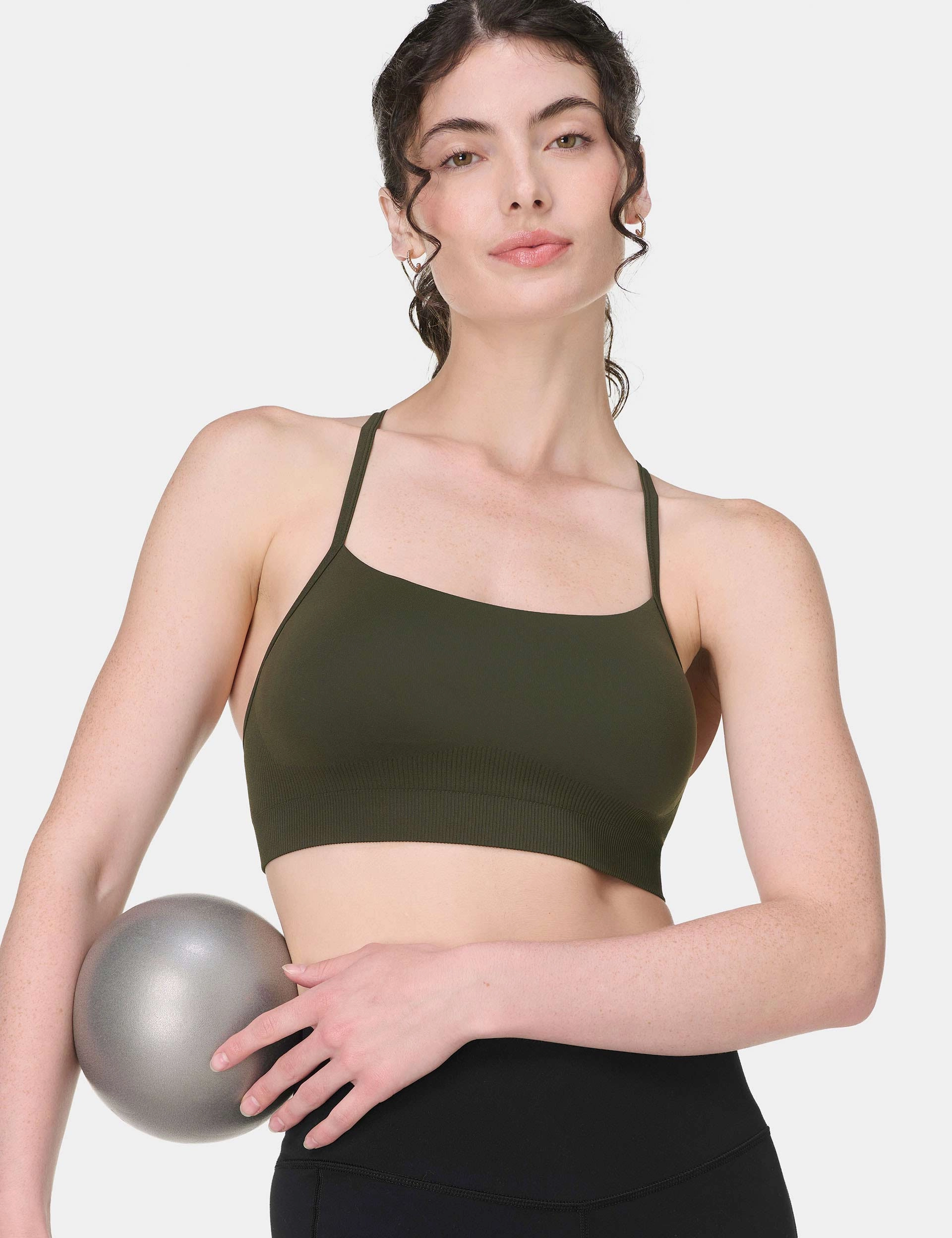 Spirit Restored Yoga Bra - Nori Green Quick Dry Technology