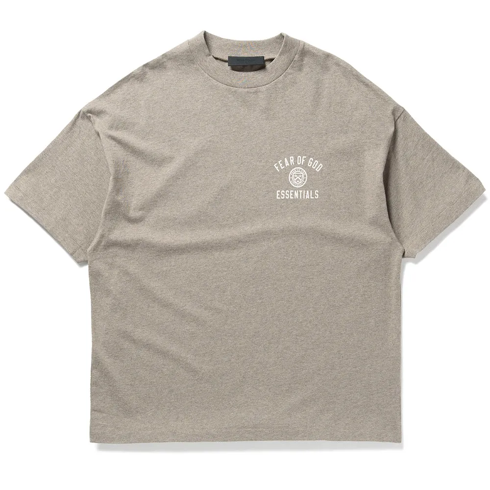 Striped Cap sleeves Fear of God Essentials Jersey Crewneck Tee - Heather Gray
