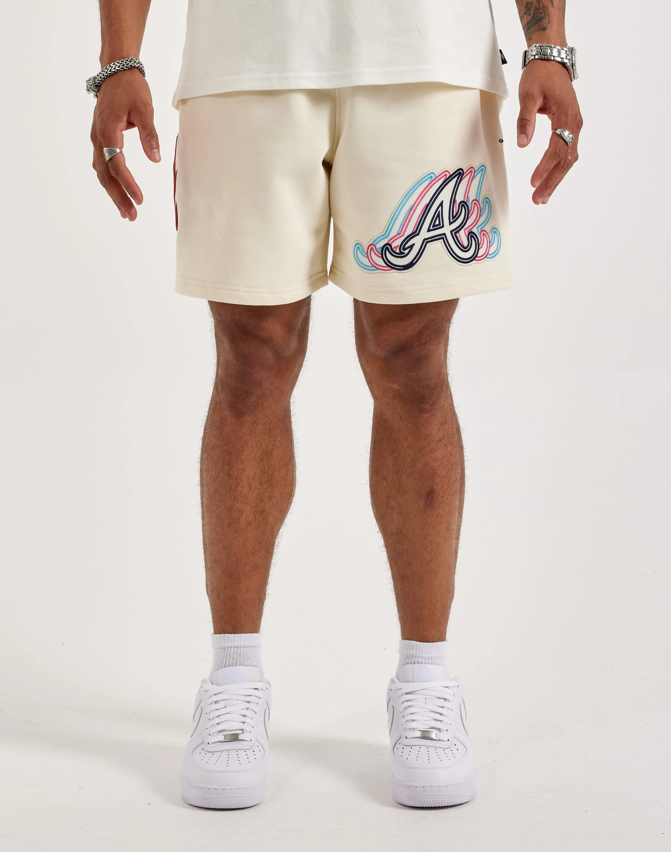 Pro Standard MLB Atlanta Braves Echo Shorts TactileStitching Gloss Glow