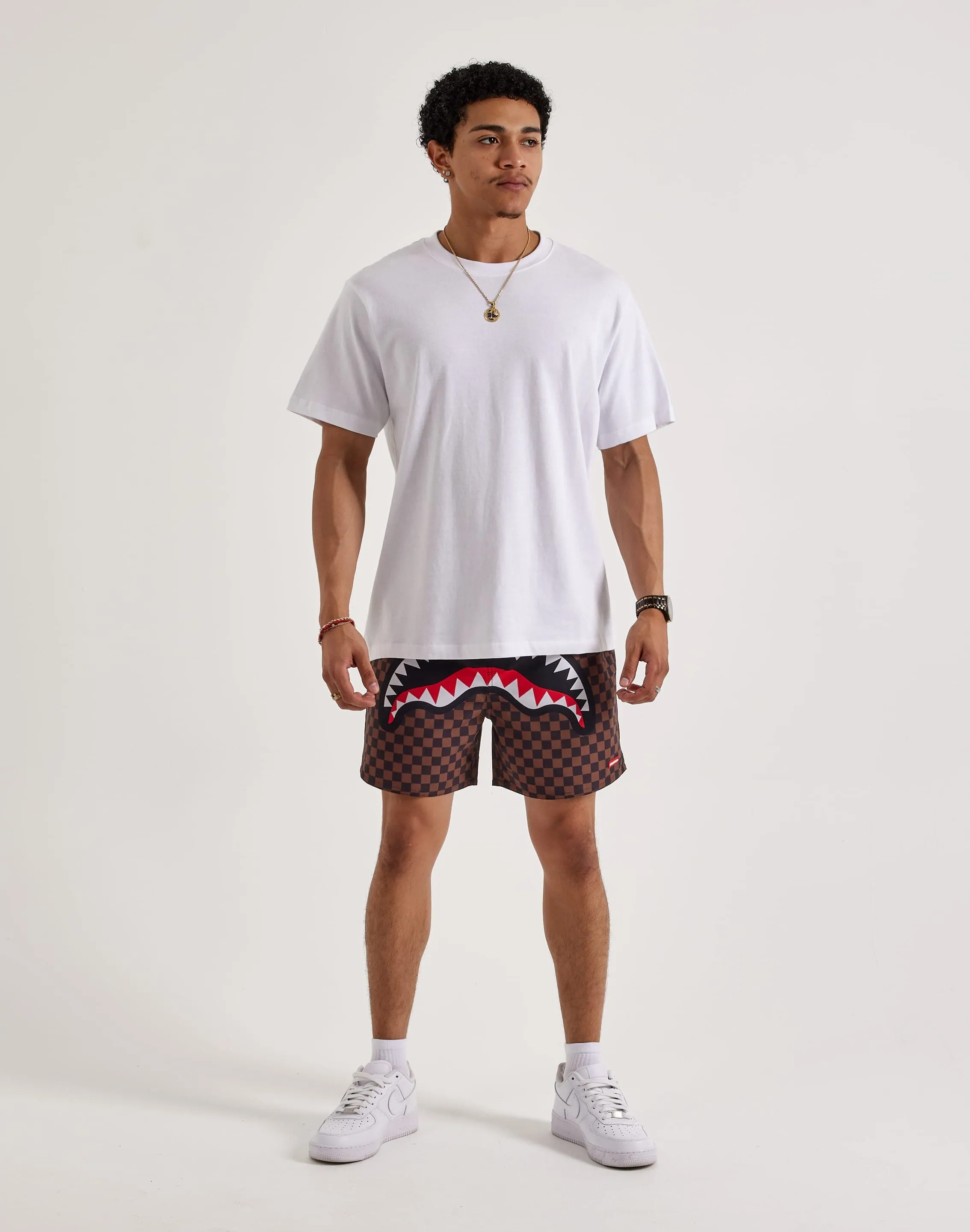 LightweightInsulation Sprayground Sharks In Paris GT Swim Shorts