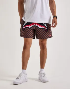 MatteFinishTexture Sprayground Sharks In Paris GT Swim Shorts