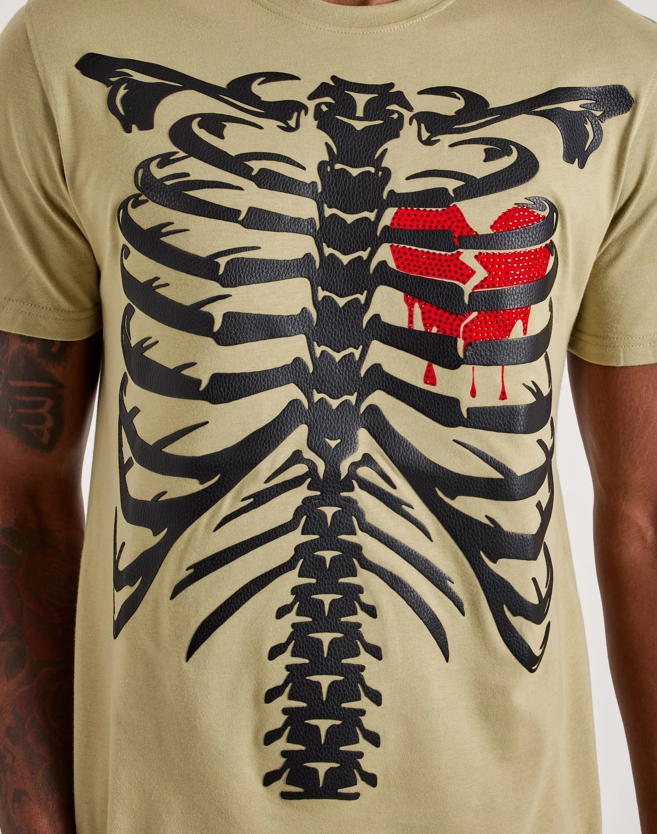 RollUp Sleeves Roku Studio Skeleton Chest Tee