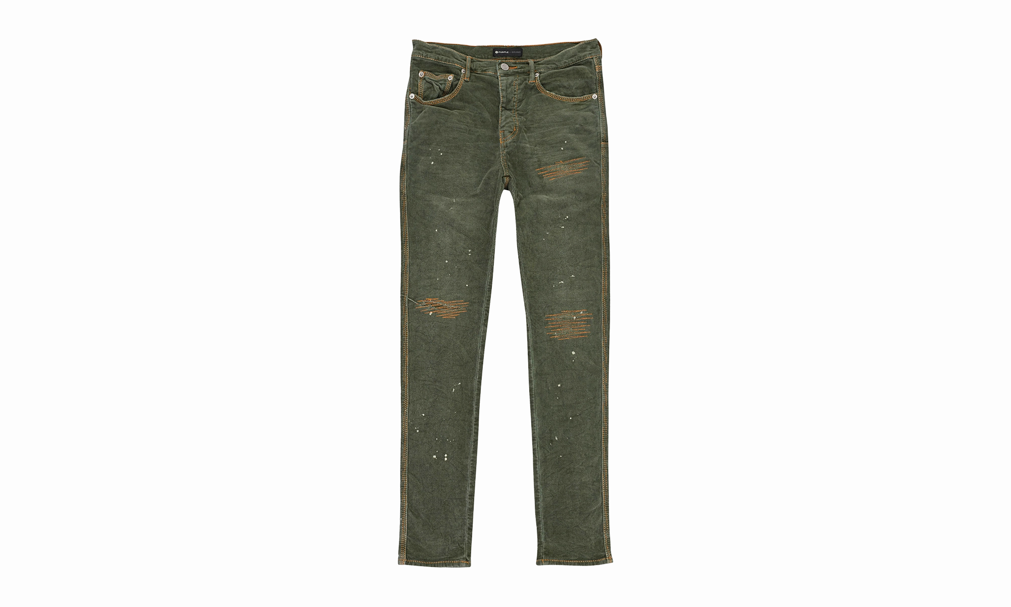 3-NEEDLE FOREST WASH REPAIR SKINNY JEANS "Indigo" Flat Lock Stitching