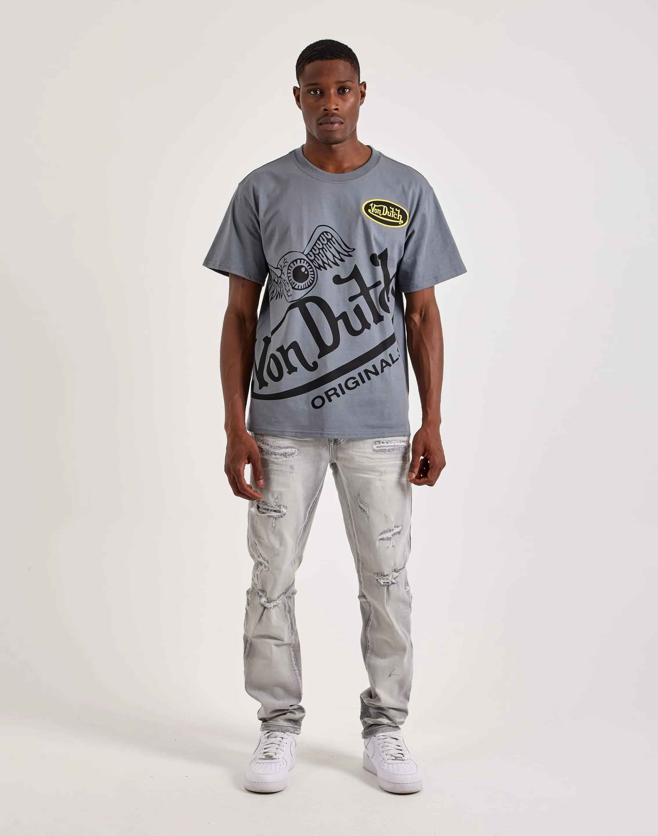 Smoke Rise Distressed Slim Jeans fresh start