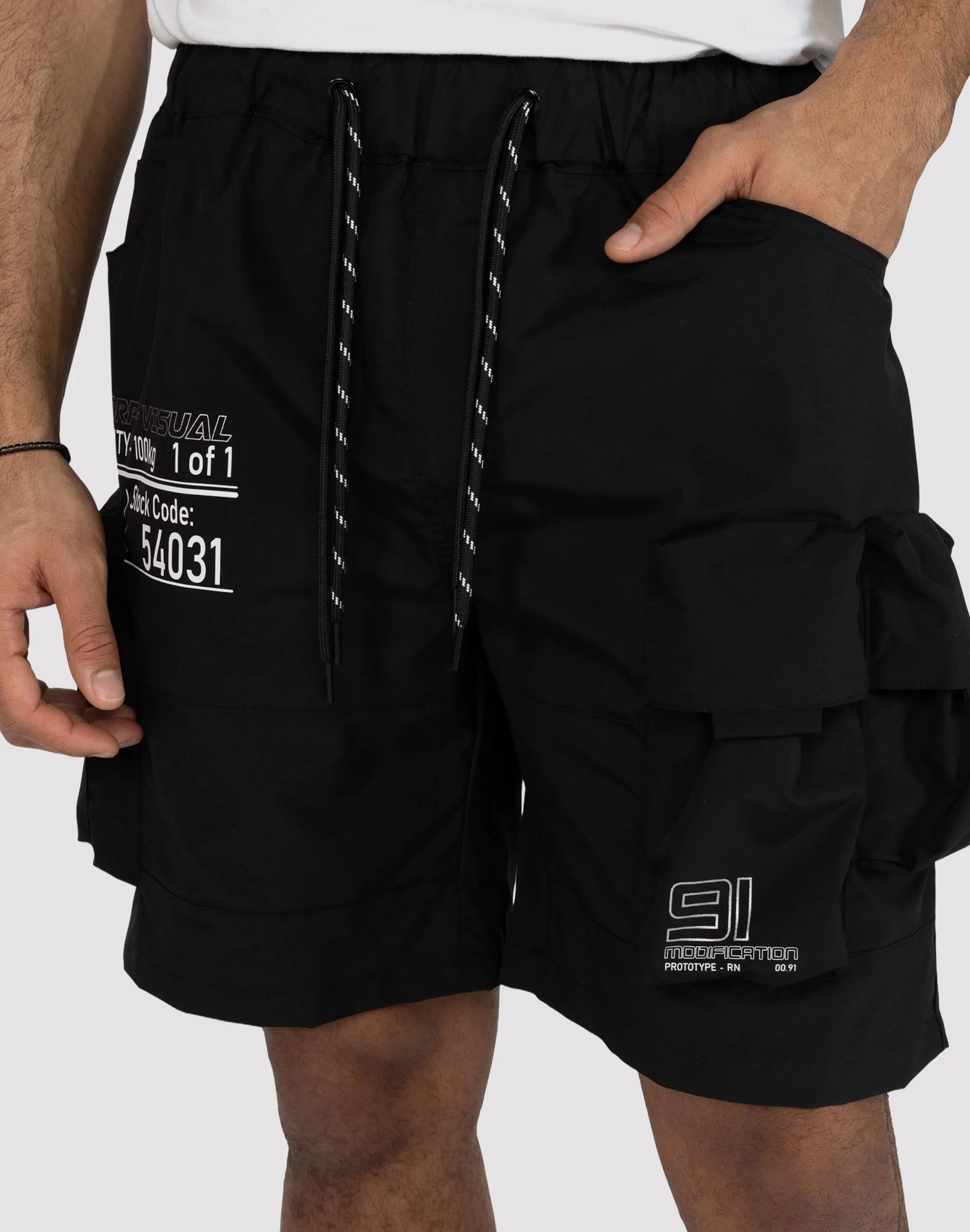 Holiday Glow Tech Mood Smoke Rise Nylon Cargo Shorts