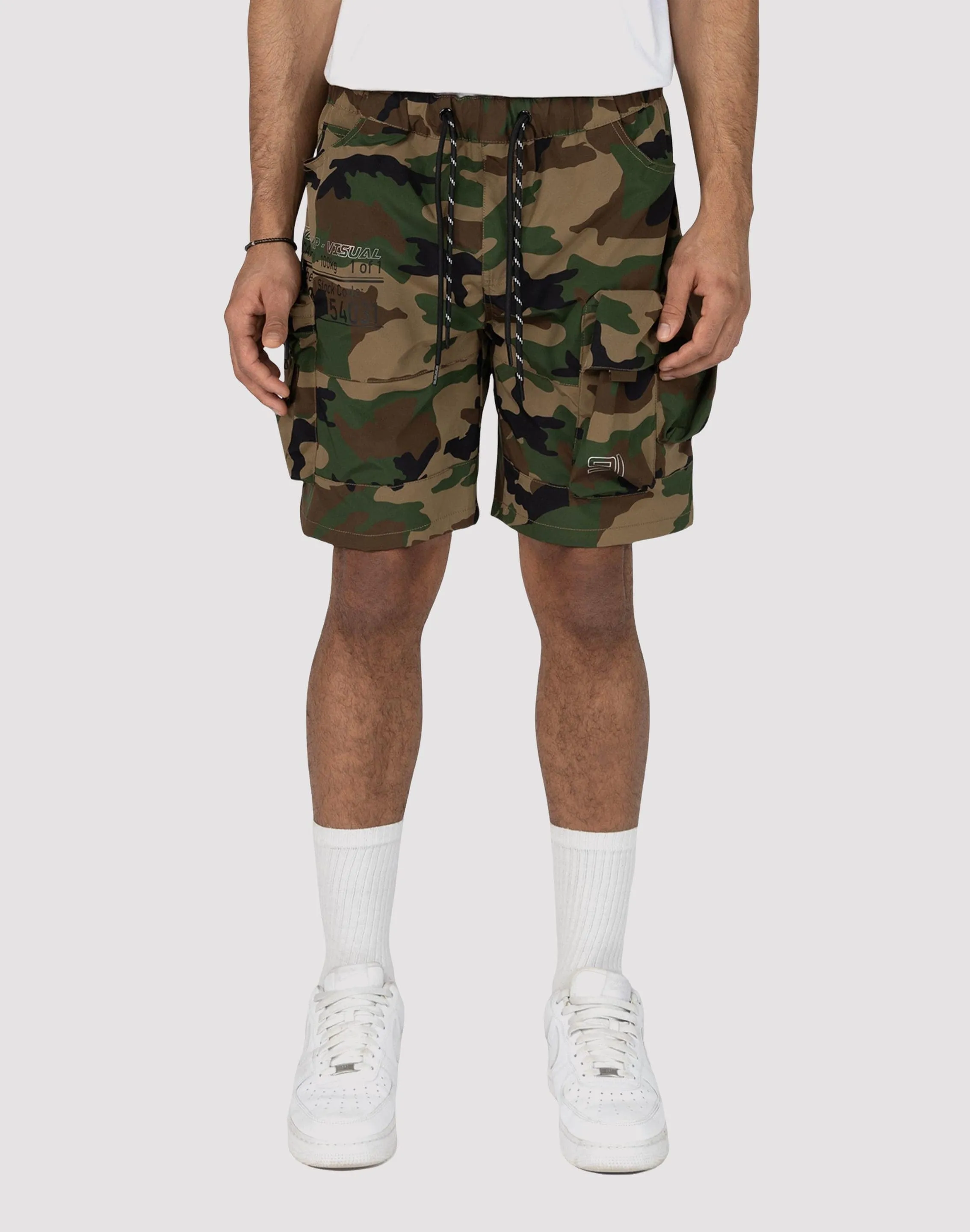 Trend Base WaterRepellentSurface Smoke Rise Nylon Cargo Shorts