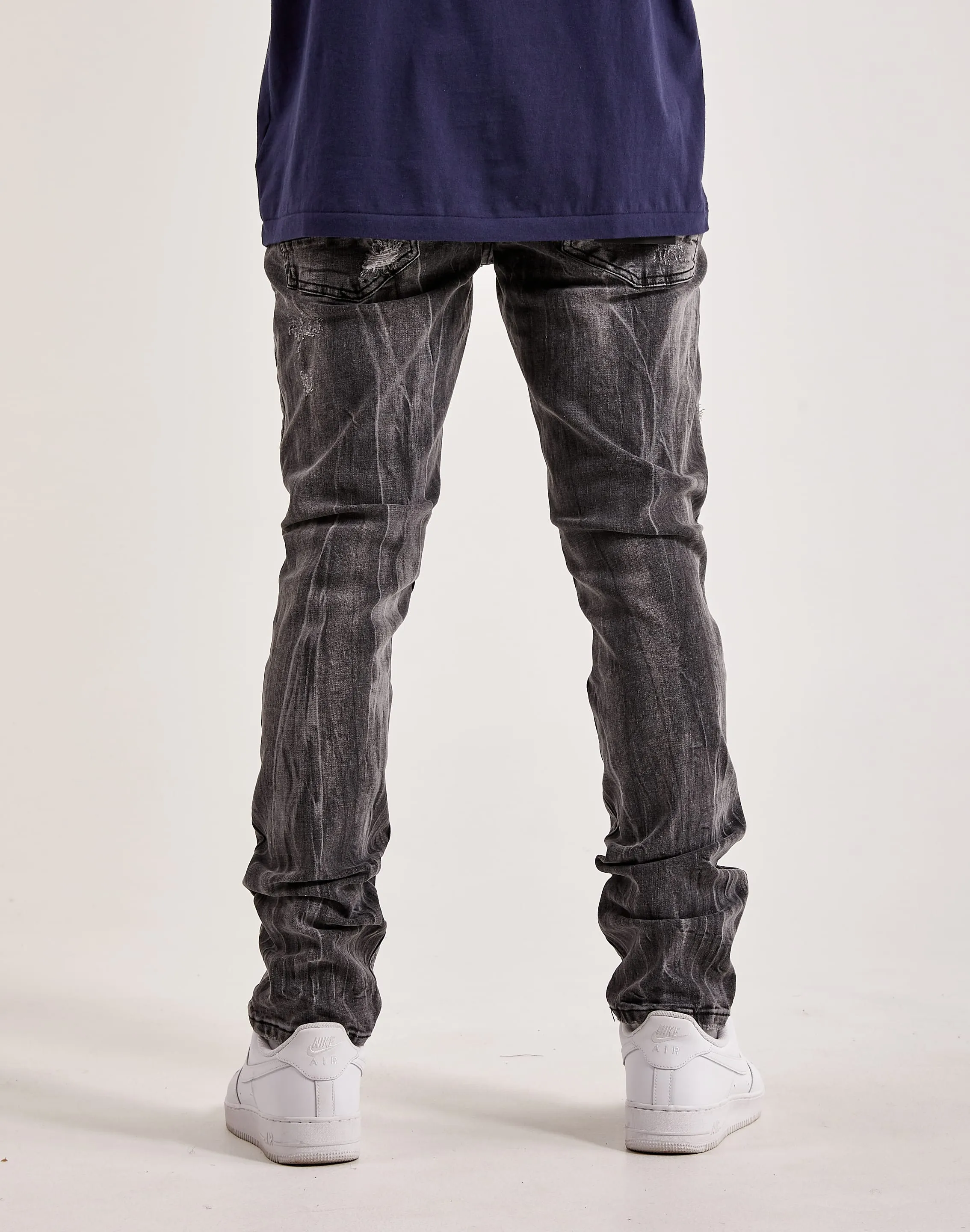 Smoke Rise Rip & Repair Basic Slim Denim Modern Ease HiddenZipperClosure