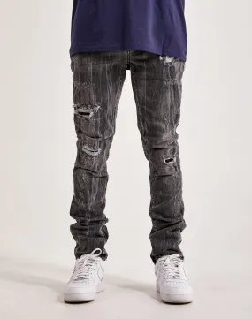 Busy Glow Smoke Rise Rip & Repair Basic Slim Denim