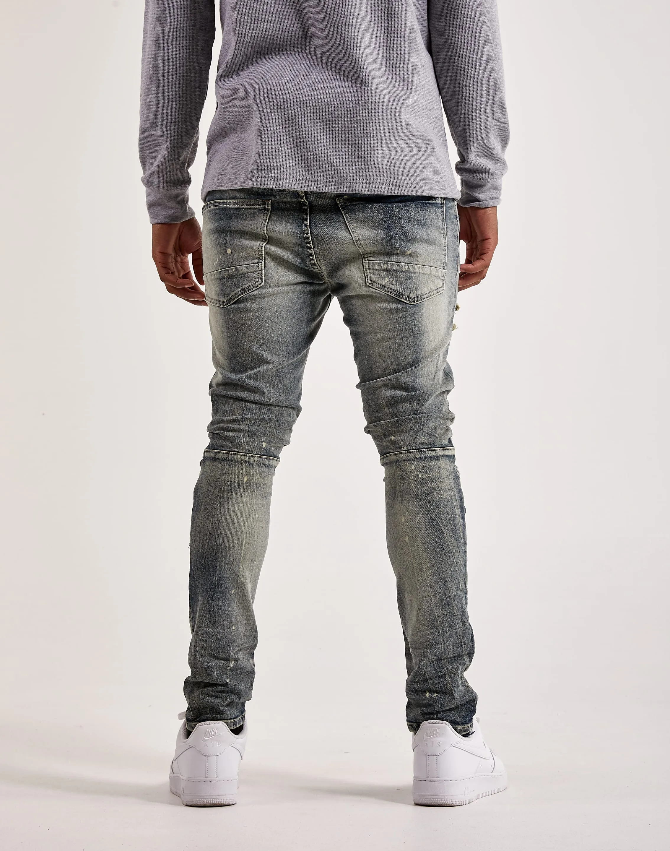 Adjustable Waistbands Gentle Power Smoke Rise Rip & Repair Jeans
