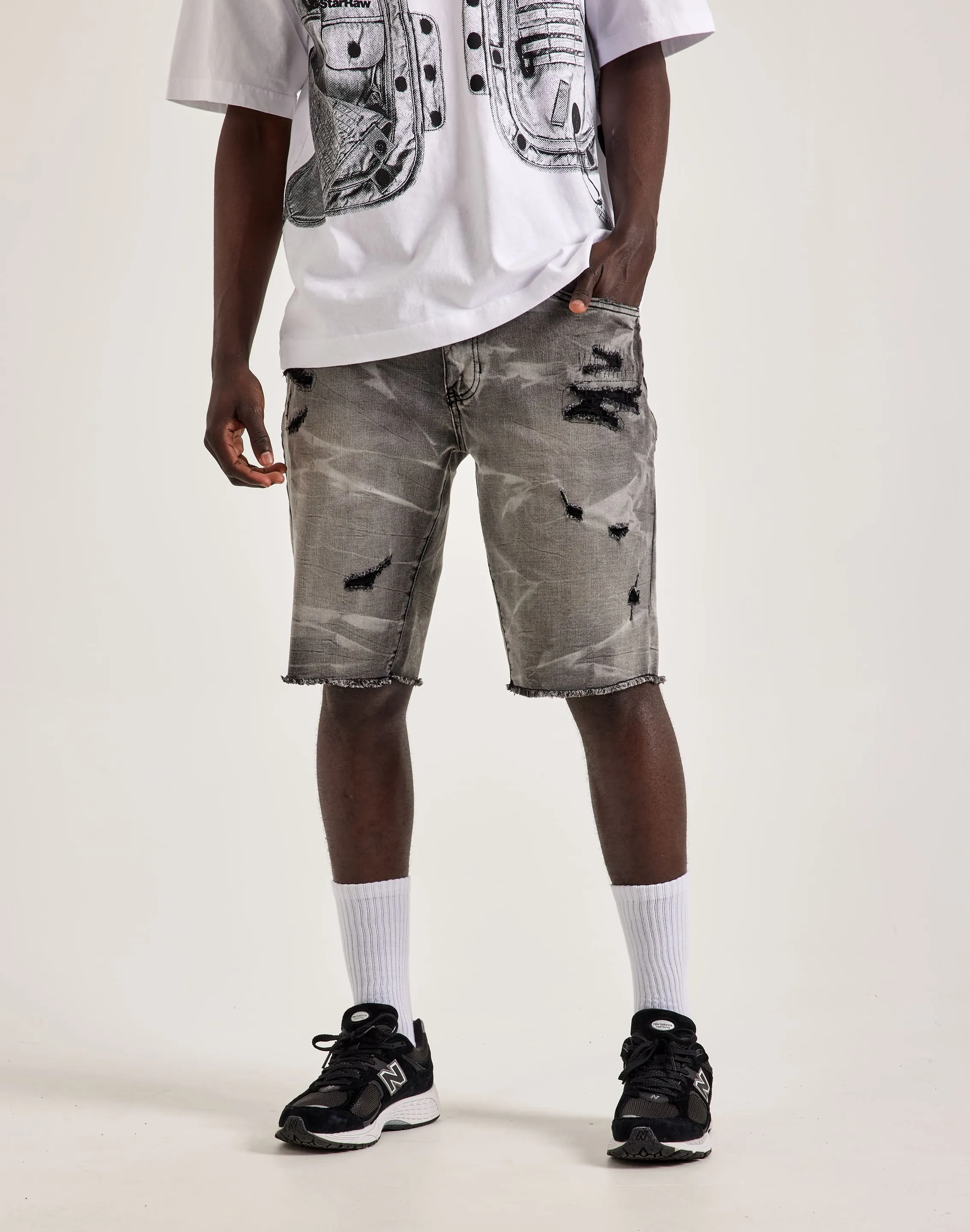 Relax Vibe SweatAbsorbentLining Smoke Rise Rip Off Shorts