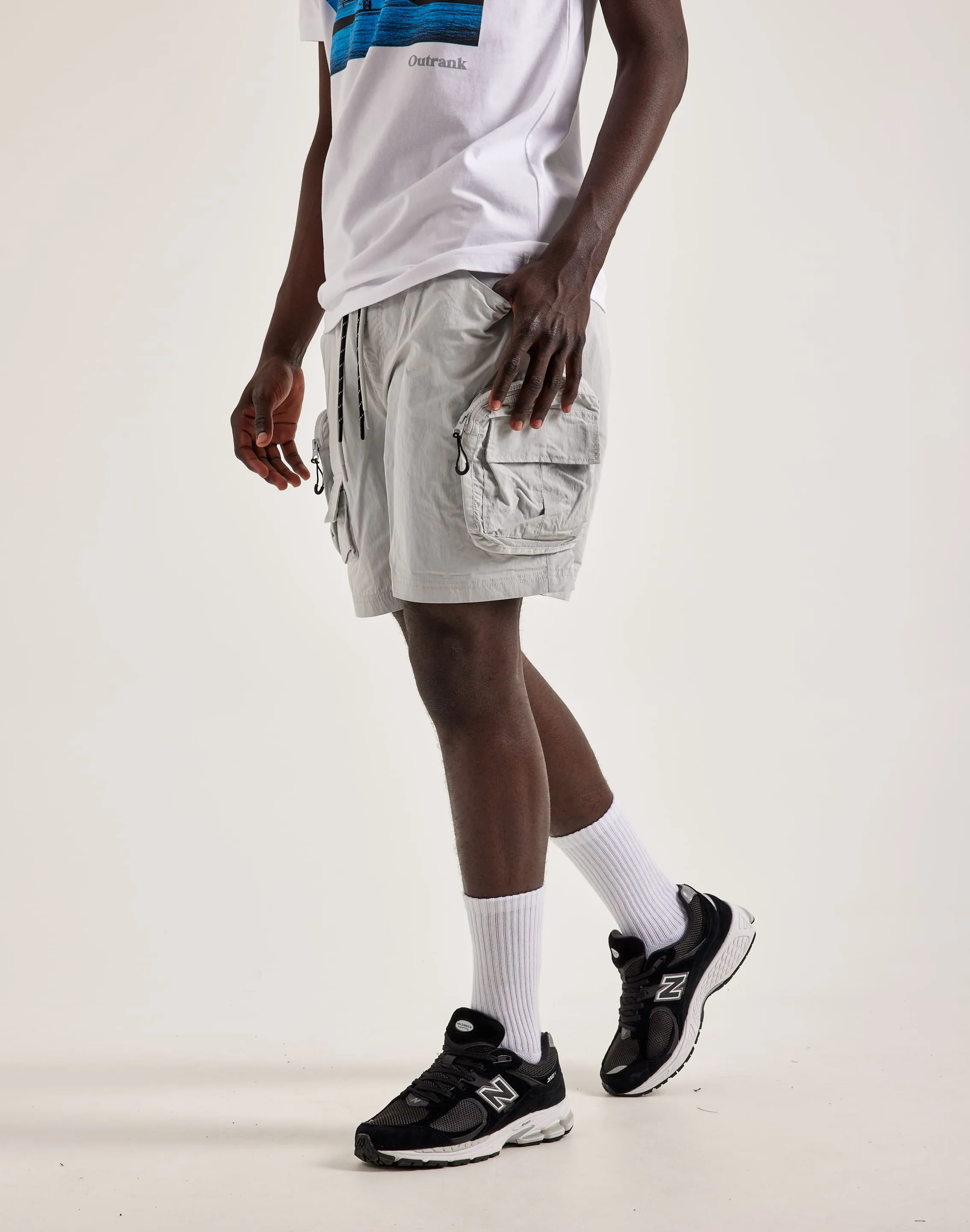 QuickReleaseFastener Recycled Fit Smoke Rise Ripstop Utility Cargo Shorts
