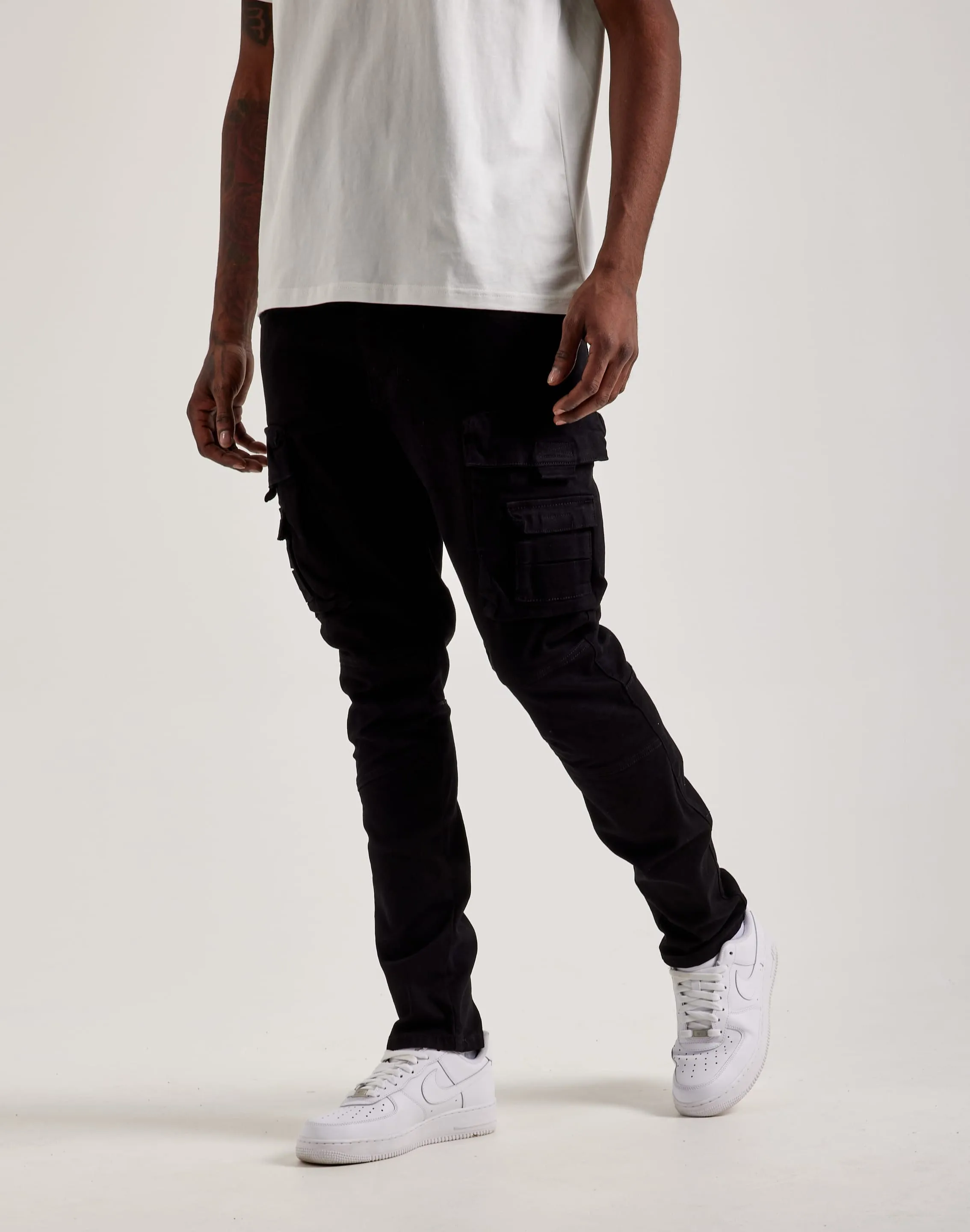 LowBulkFabric KnotFree Tailoring Smoke Rise Slim Tapered Cargo Pants