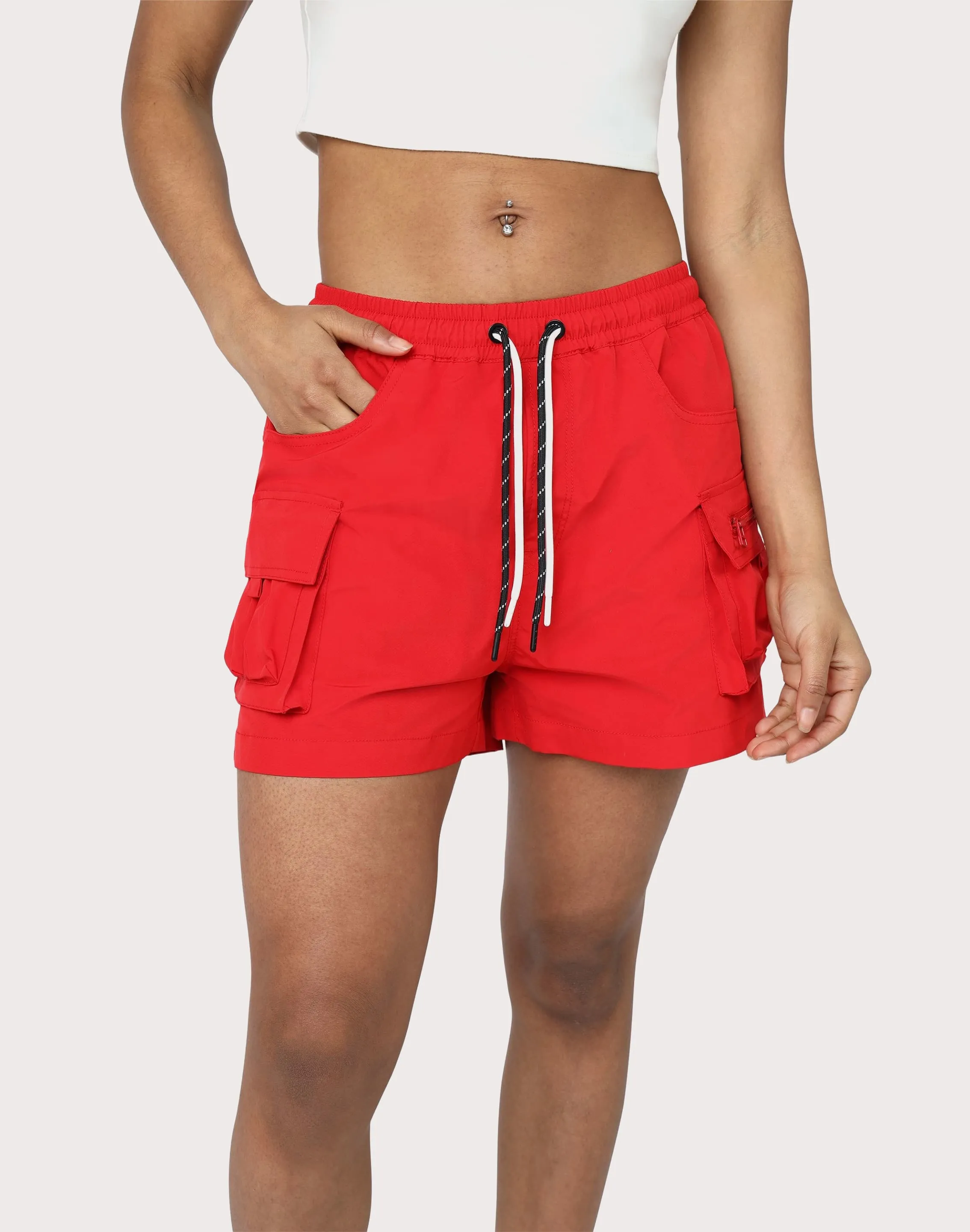 Parisian Chic Smoke Rise SP25 W NYL CRGO SHORT 3IN TR R