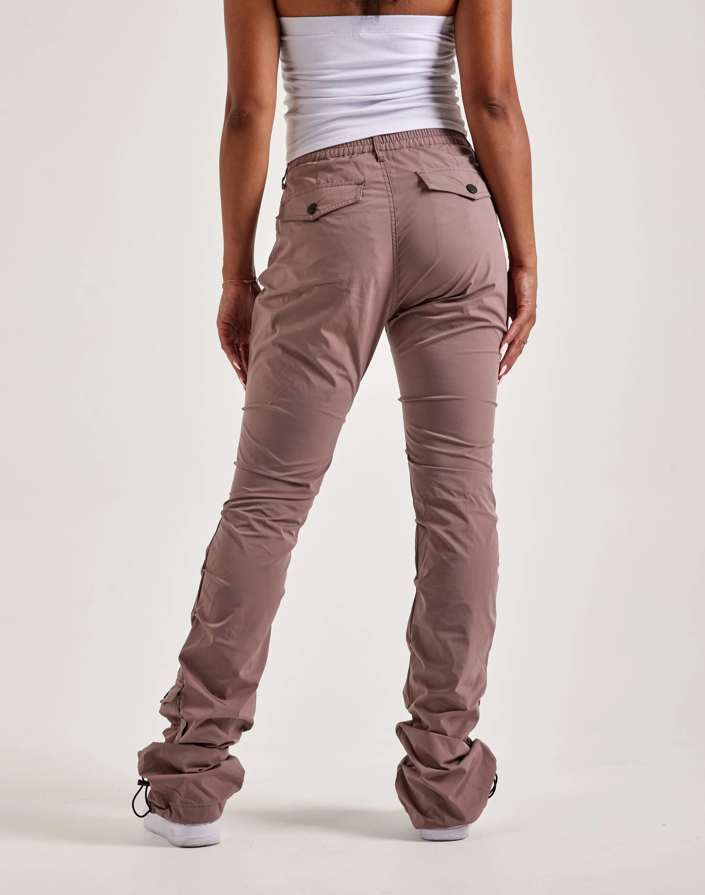 Layer Play Smoke Rise Stacked Nylon Cargo Pants