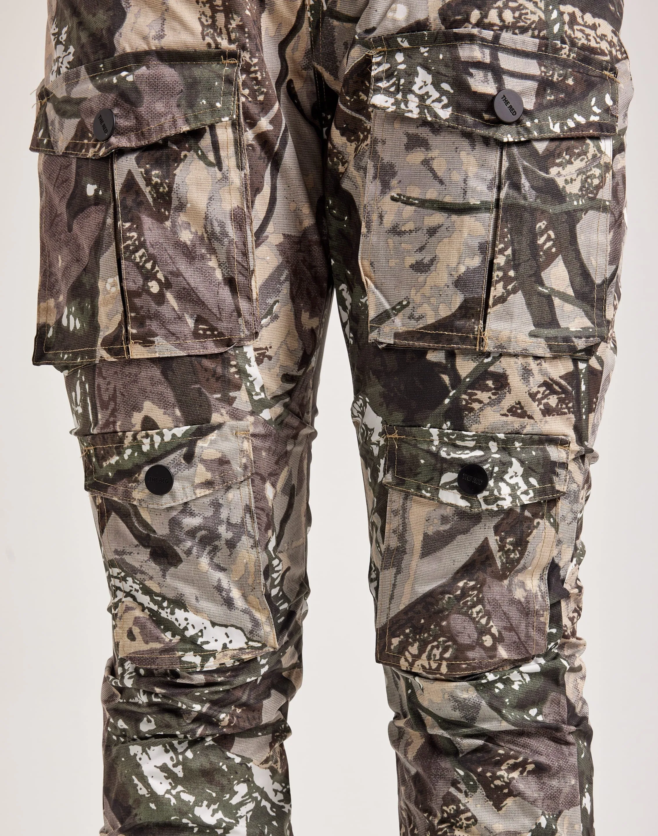 Smoke Rise Stacked Nylon Cargo Pants Rain Proof SeamlessConstruction