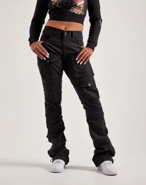 Smoke Rise Stacked Nylon Cargo Pants ButterSoftKnit MoistureWicking Fabric