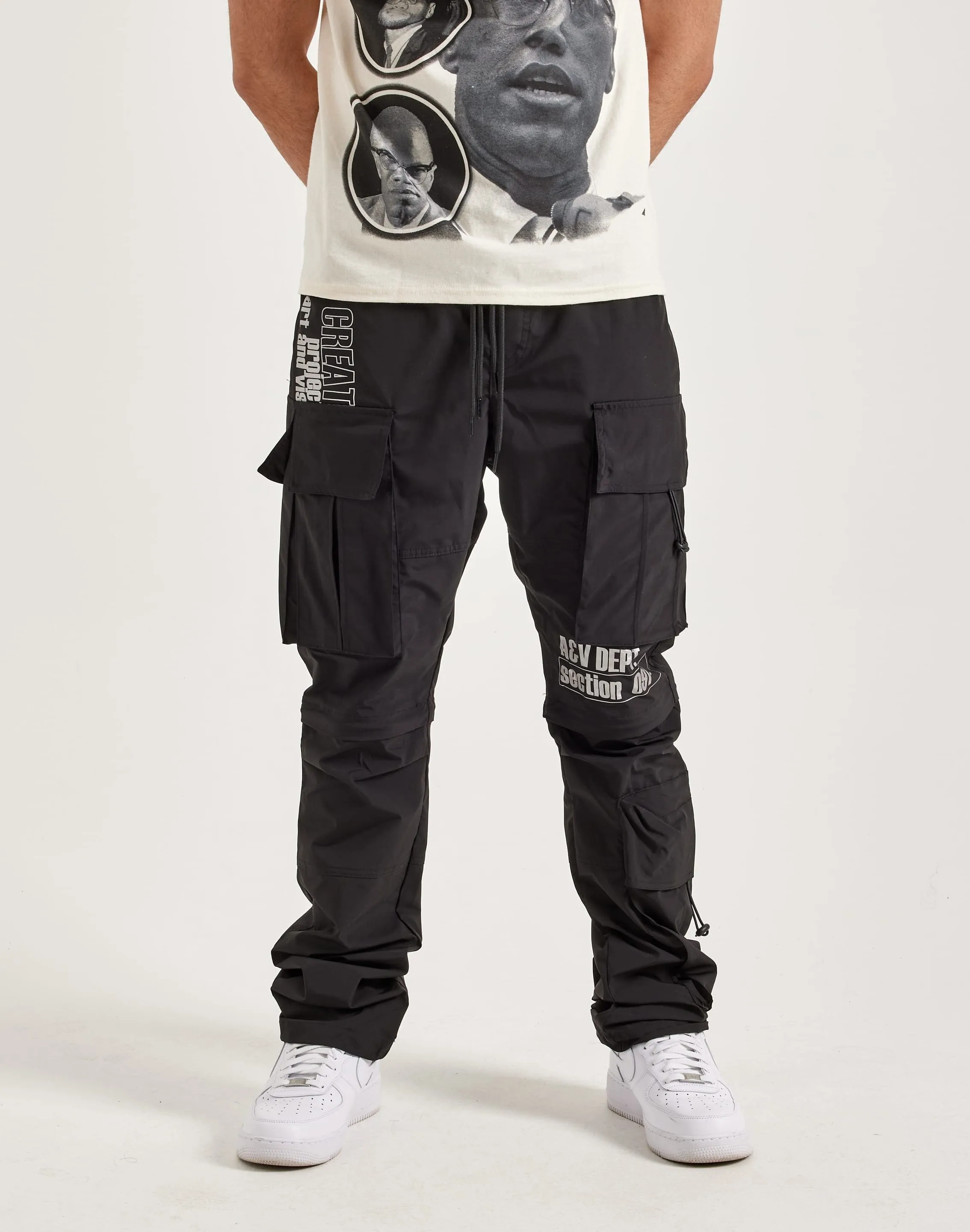 Smoke Rise Utility Nylon Cargo Pants ReflectiveTrimDetails Sustainable Base