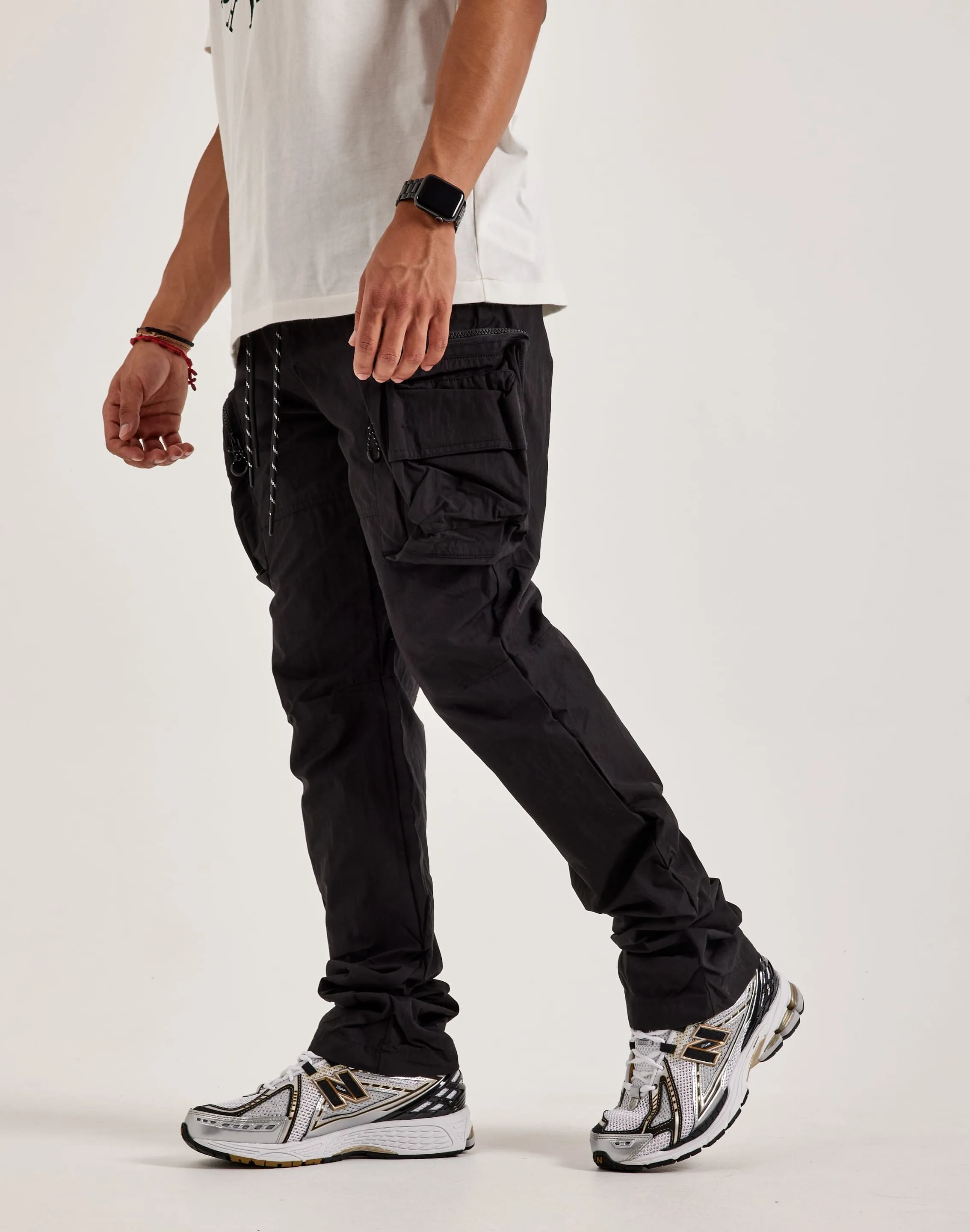 Smoke Rise Utility Stacked Cargo Pants Lightweight insulation british retro