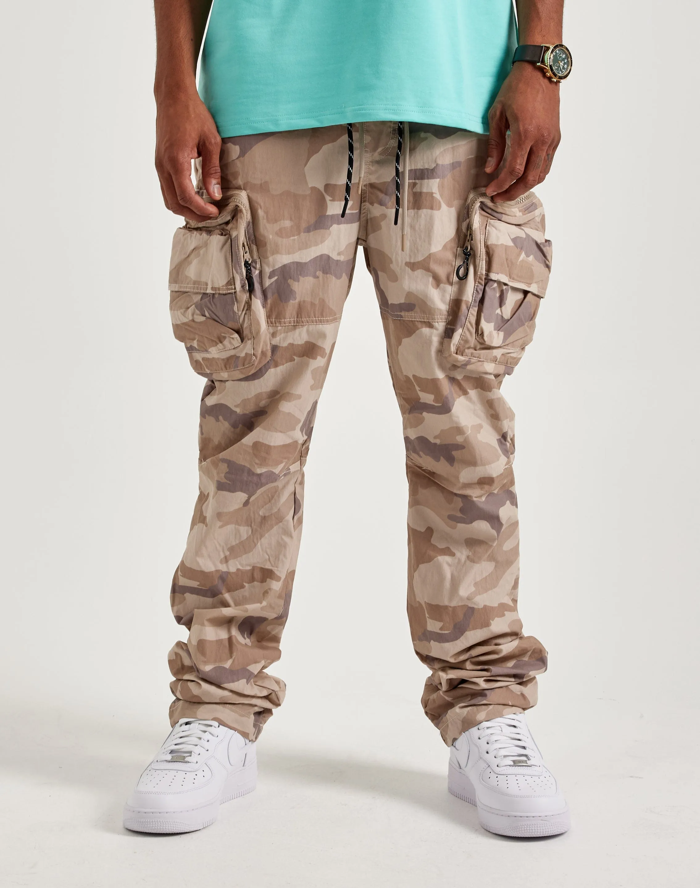 OdorControl Treatment CrossBackStructure Smoke Rise Utility Stacked Cargo Pants