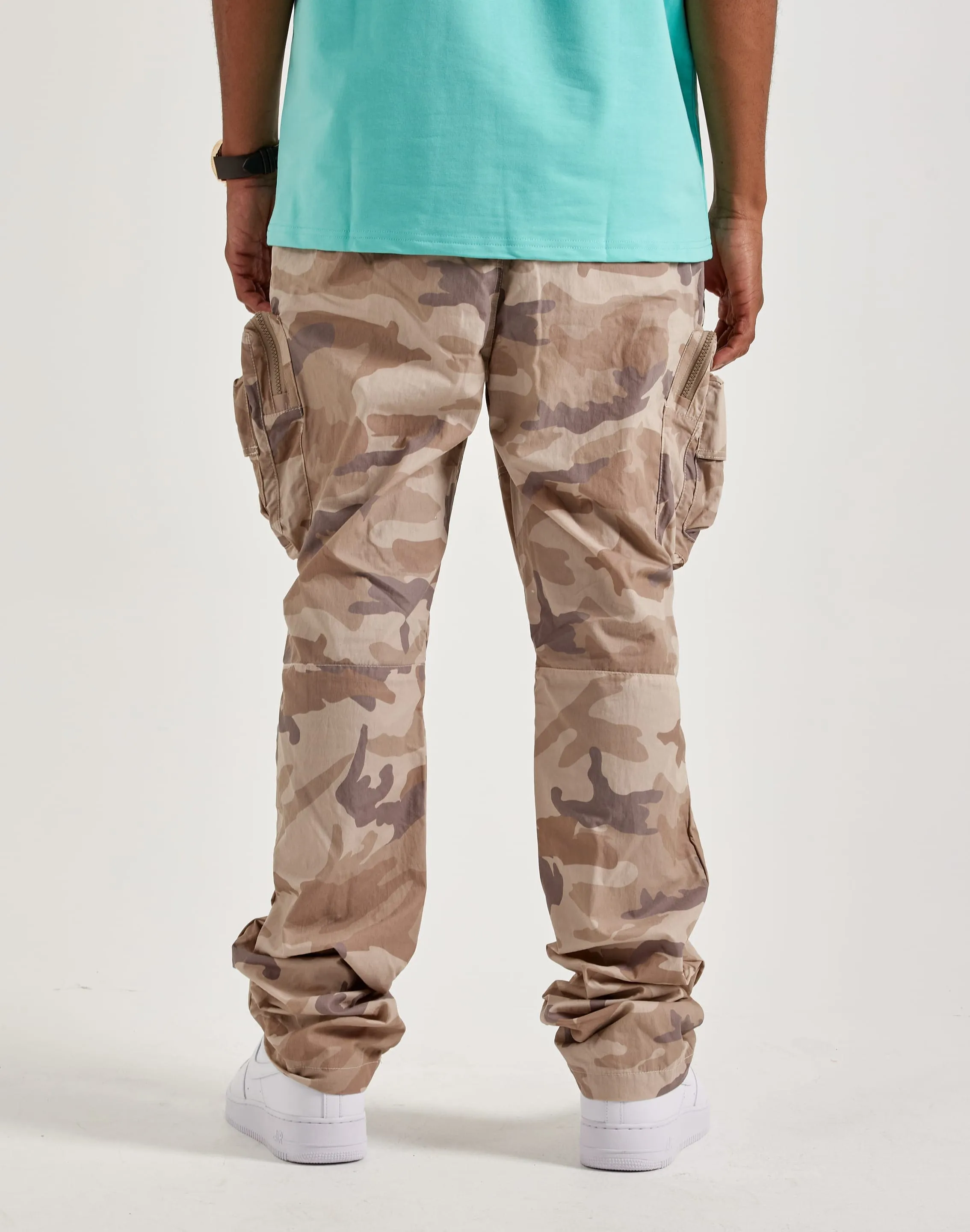 Star Fit Smoke Rise Utility Stacked Cargo Pants