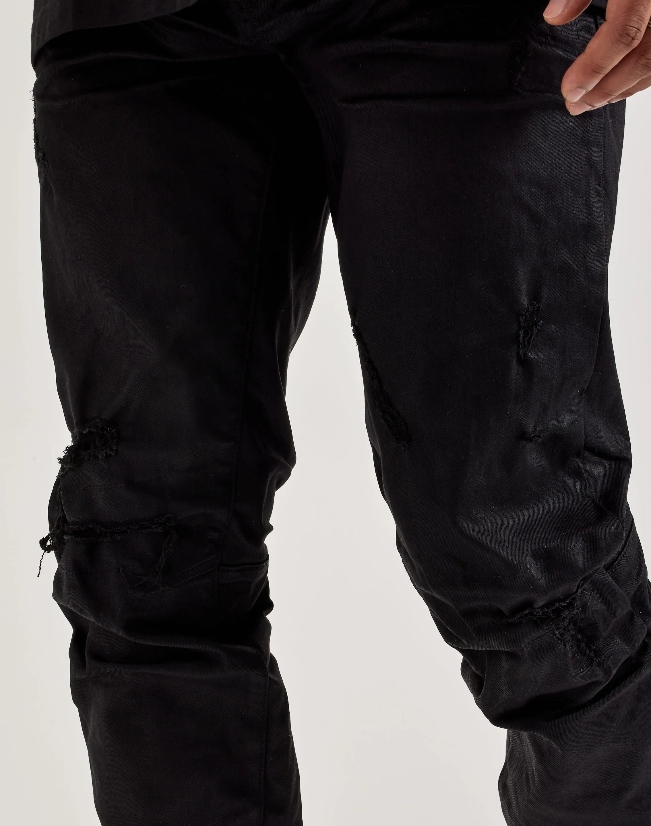 LayeredPaneling Smoke Rise Vintage Washed Slim Denim Jeans