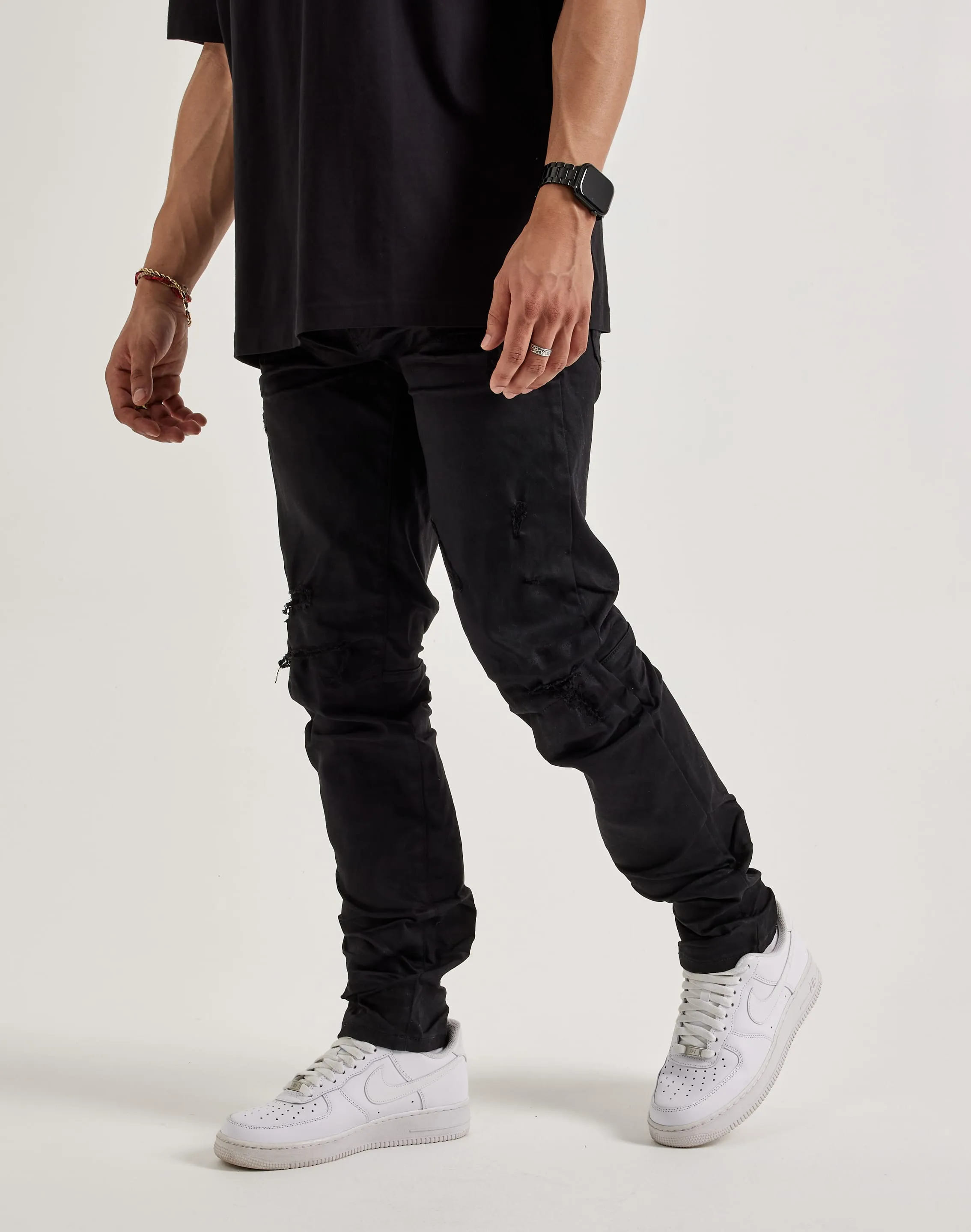 Smoke Rise Vintage Washed Slim Denim Jeans CompactFold