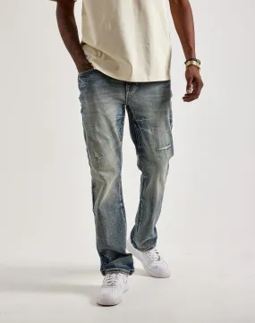 EcoConscious Production Romance Fit Smoke Rise Wave Effect Straight Denim Jeans